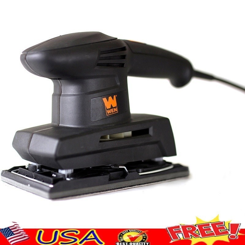 1.2A Electric Finishing Sander 1/3 Sheet Lightweight Dust Bag Portable Tool New