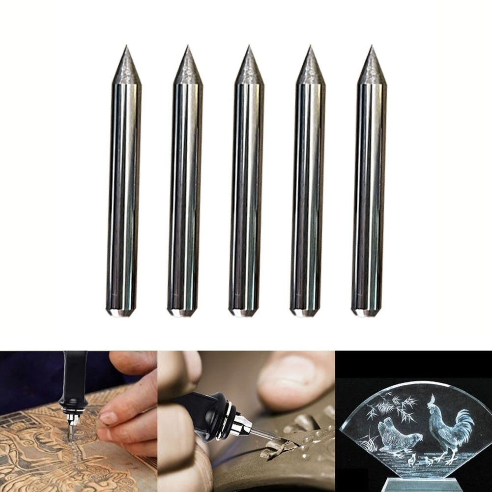 5pcs Carbide Engraving Bit Set Engraver Bits Metal Jade Glass Plastic Engraving