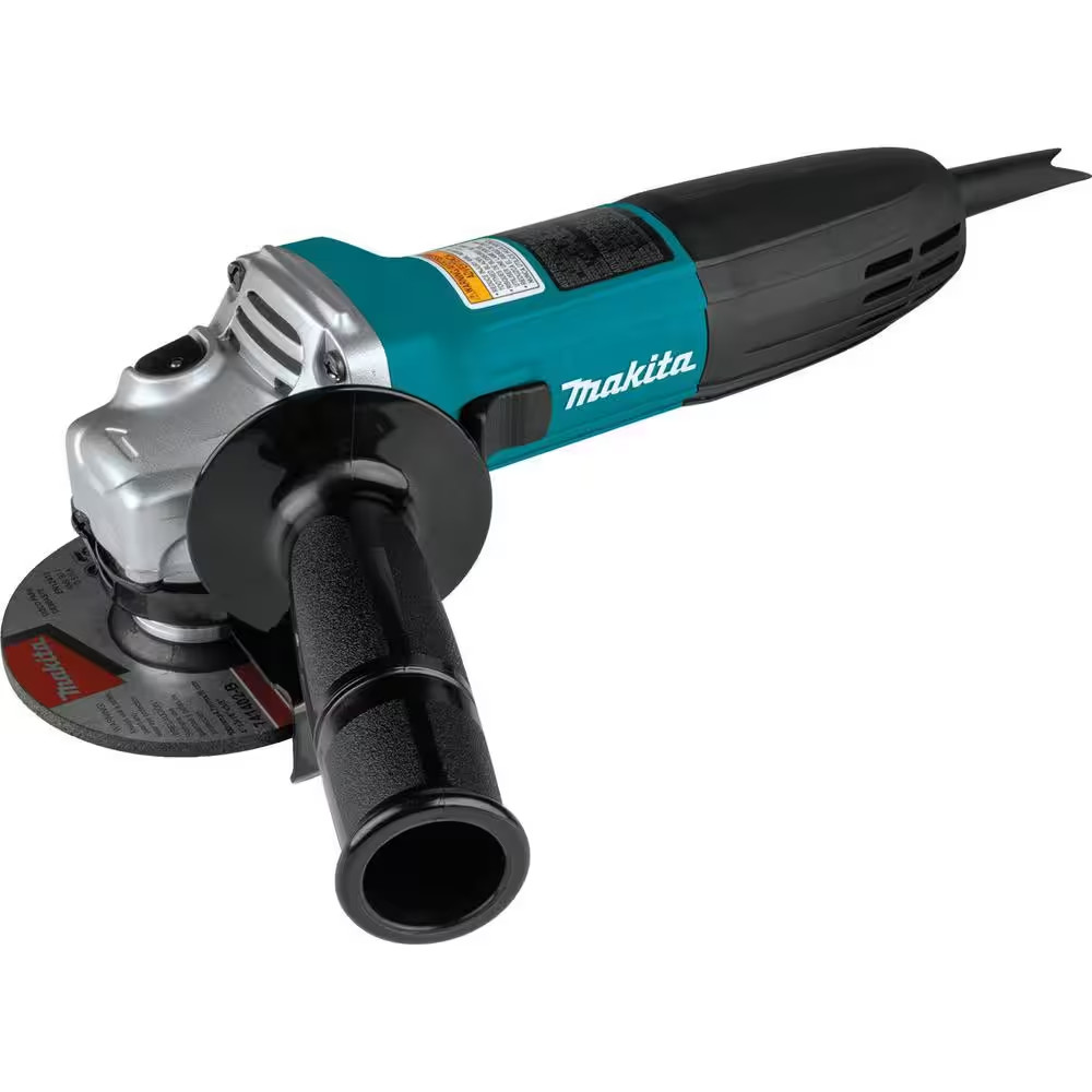 6 Amp Corded 4 In. Lightweight Angle Grinder with Grinding Wheel, Wheel Guard Si