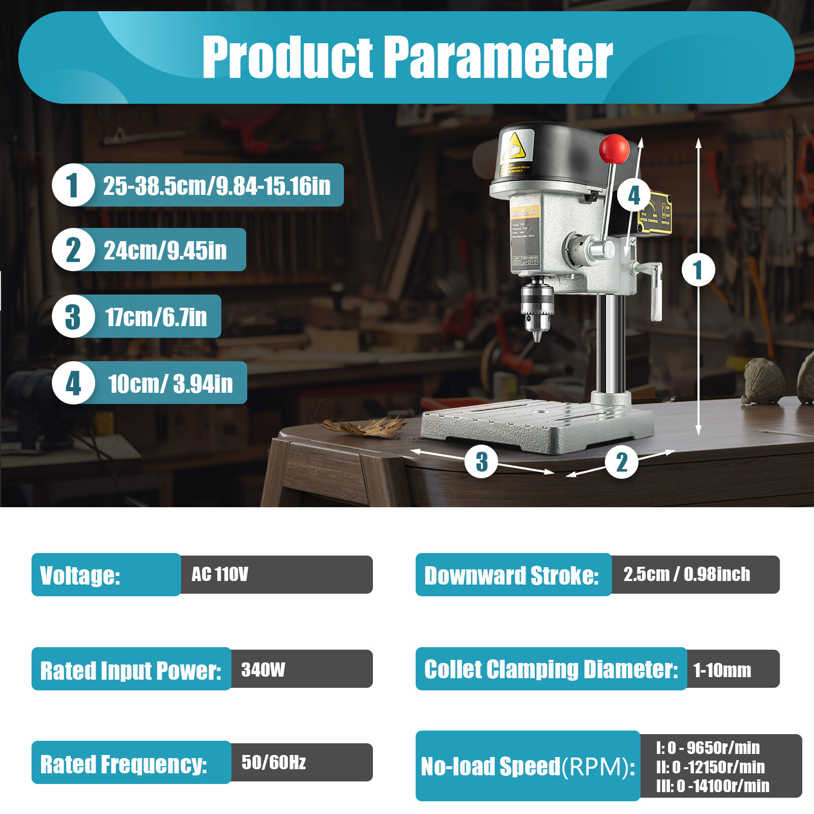 Bench Small Benchtop Drill Press Portable Drill Press Electric Mini Drill Press
