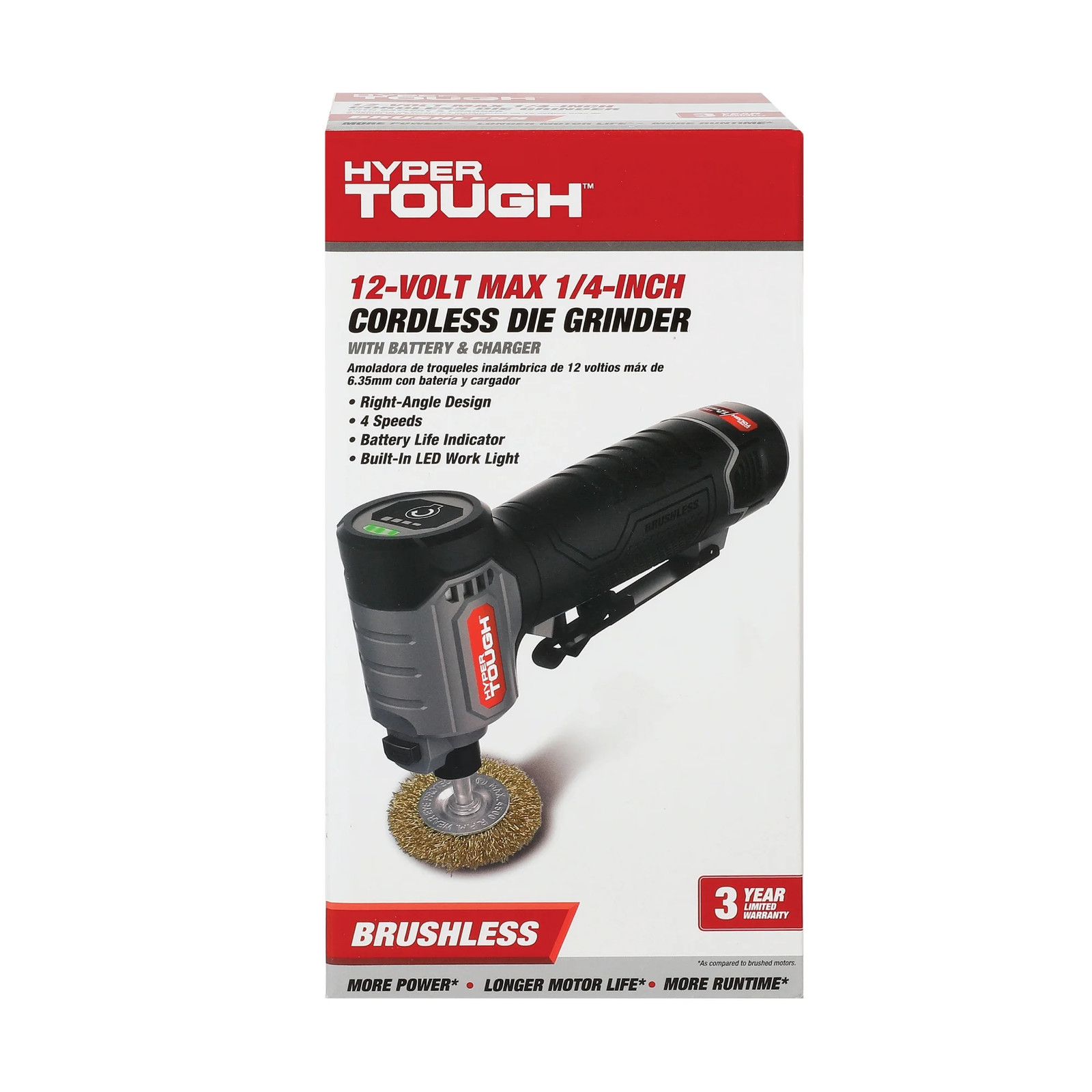 12V Max Brushless 1/4-Inch Cordless Die Grinder with 1.5AH Lithium-