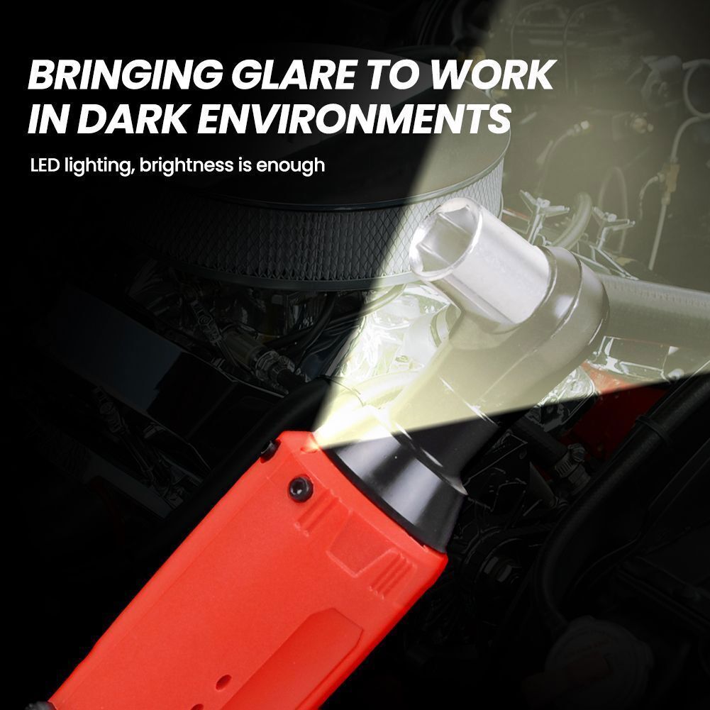 3/8 » Electric Cordless Ratchet Right Angle Wrench Impact Power Tool 2 Battery