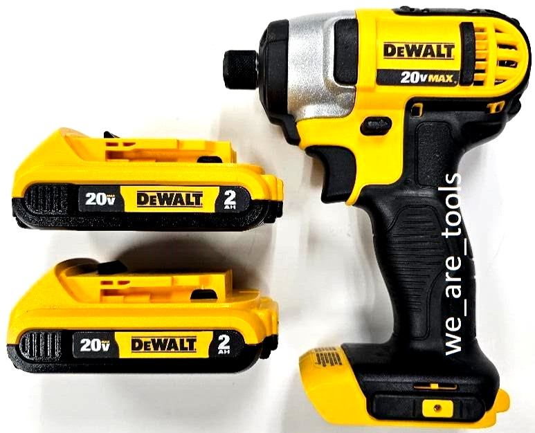 Dewalt DCF885 20V Cordless 1/4&Prime; Impact Driver, (2) DCB203 Batteries 20 Volt MAX