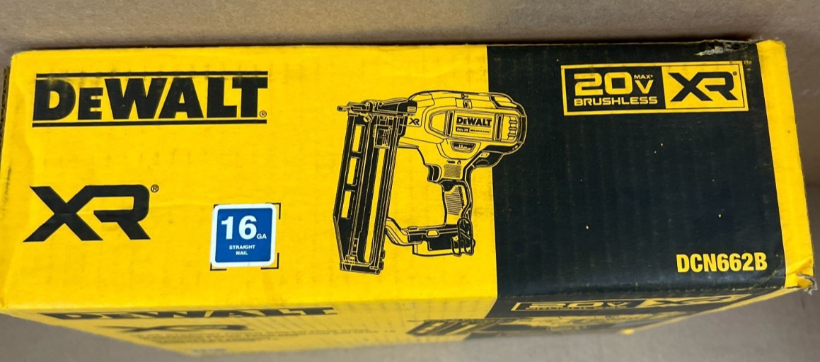 [NEW] (DCN662B) DeWalt 20V Max XR 16-Gauge Cordless Straight Finish Nailer