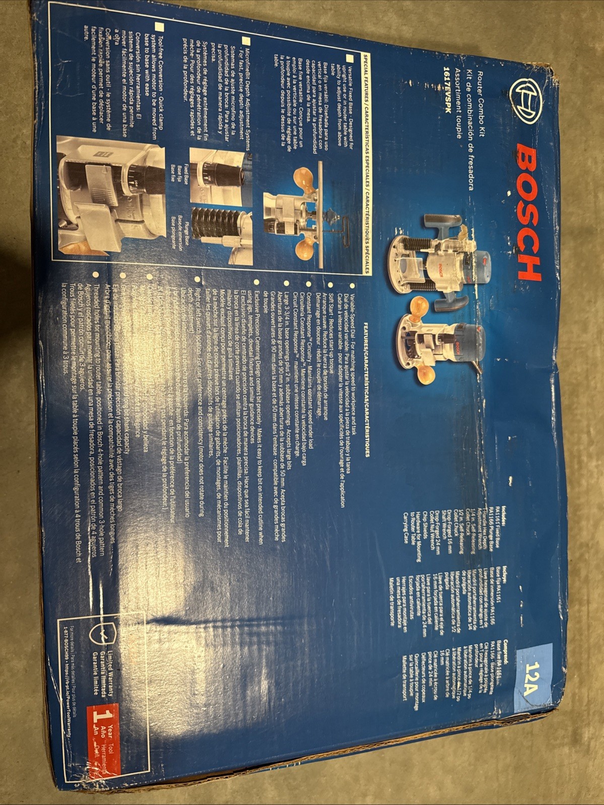 Bosch 1617EVSPK 2.25 HP Combination Plunge- and Fixed-Base Router
