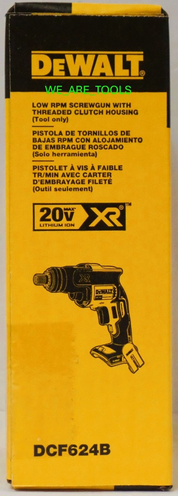 DEWALT DCF624B 20V XR Brushless Low RPM Screwgun with Threaded Clutch Housing