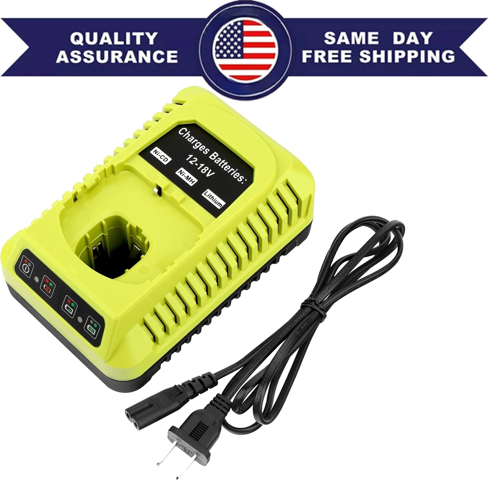 18V P117 Rapid Fast Charger for Ryobi For One+ Plus 18 Volt Lithium Battery P108