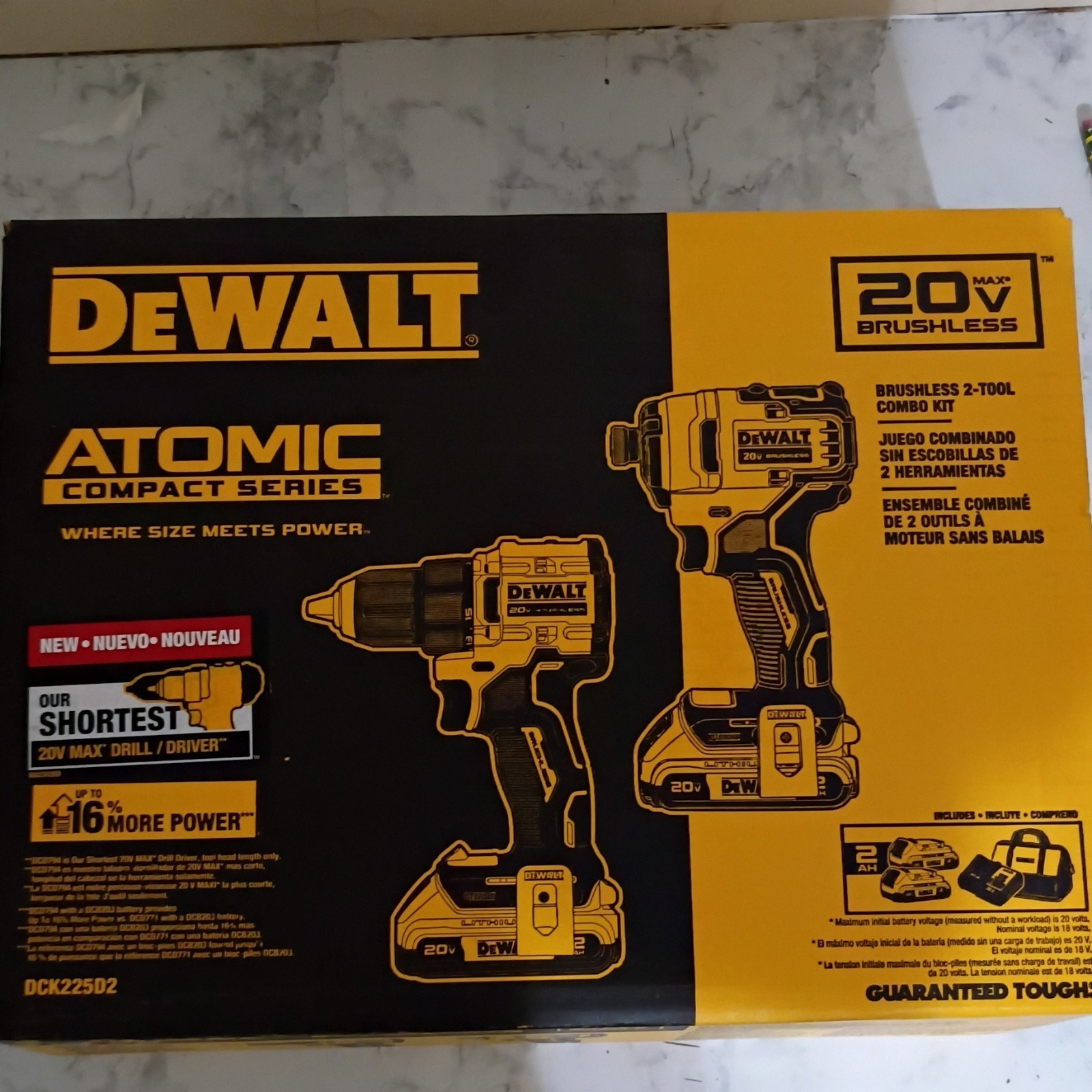 DEWALT ATOMIC 20V MAX Brushless 2-Tool Combo Kit w/ 2 Li-Ion Batteries