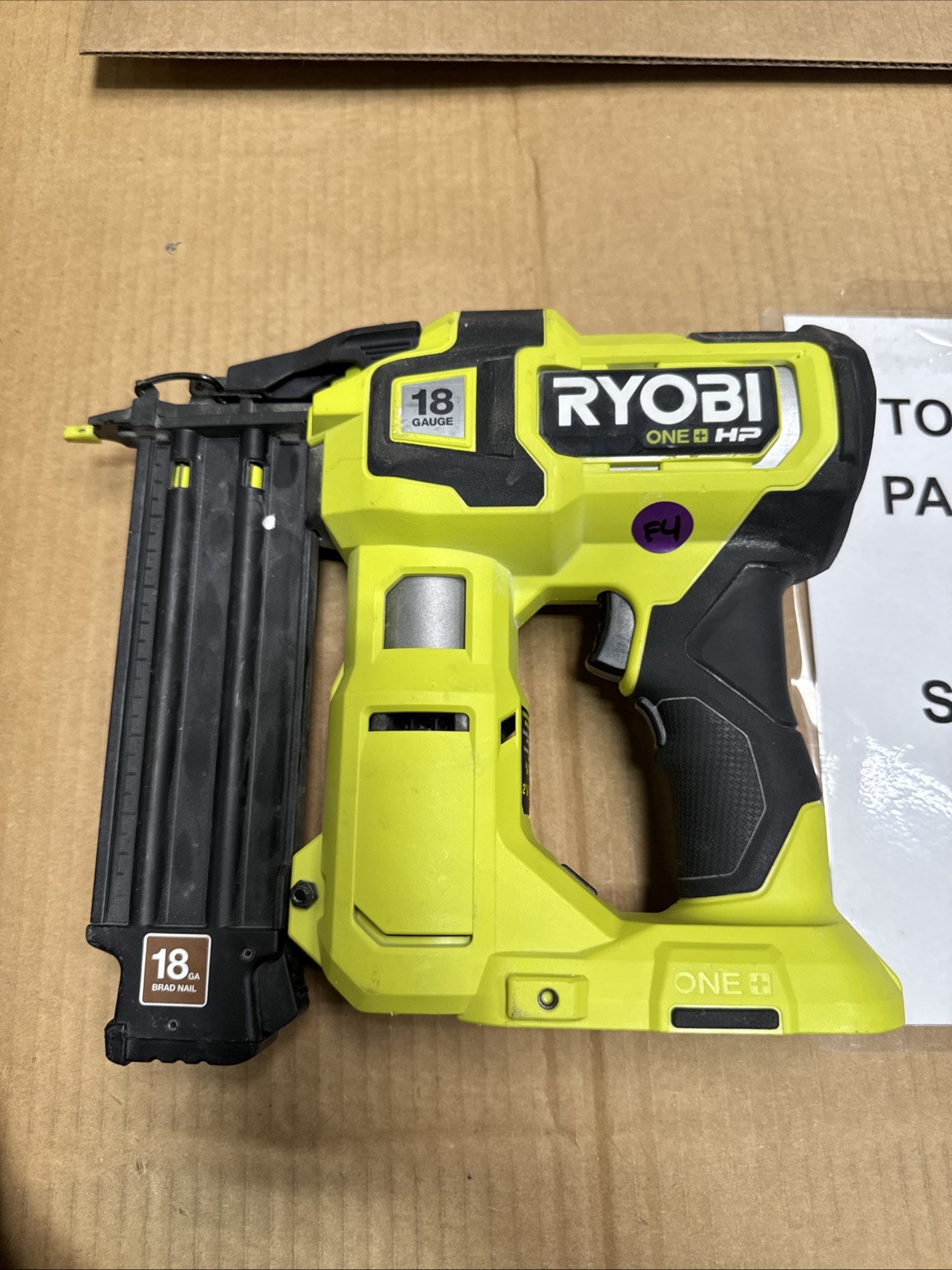 Ryobi One+ HP 18v Brushless Brad Nailer Tool Only (P322) F4