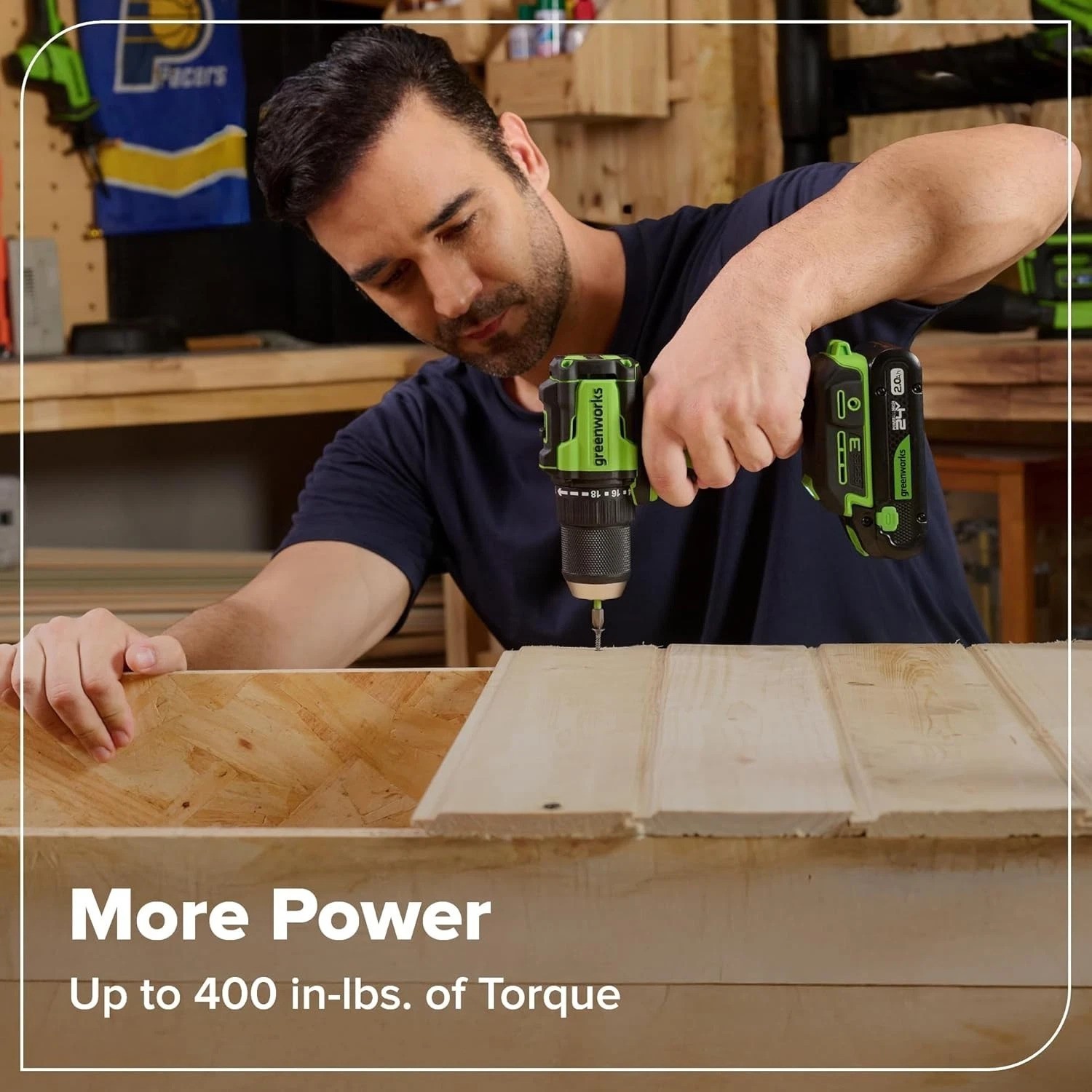 24V Cordless Drill/Driver & Impact Driver Combo – 400 in-lbs & 1950 in-lbs Power