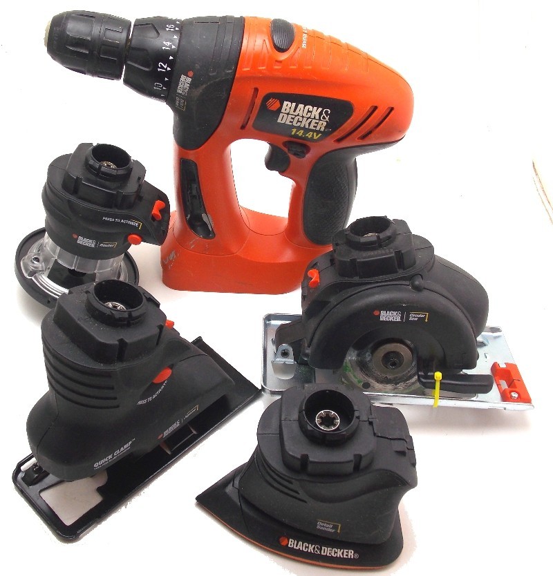 6 Piece Black & Decker Quick Clamp 14.4V Cordless Multi-Tool MT1405 Bare Tool