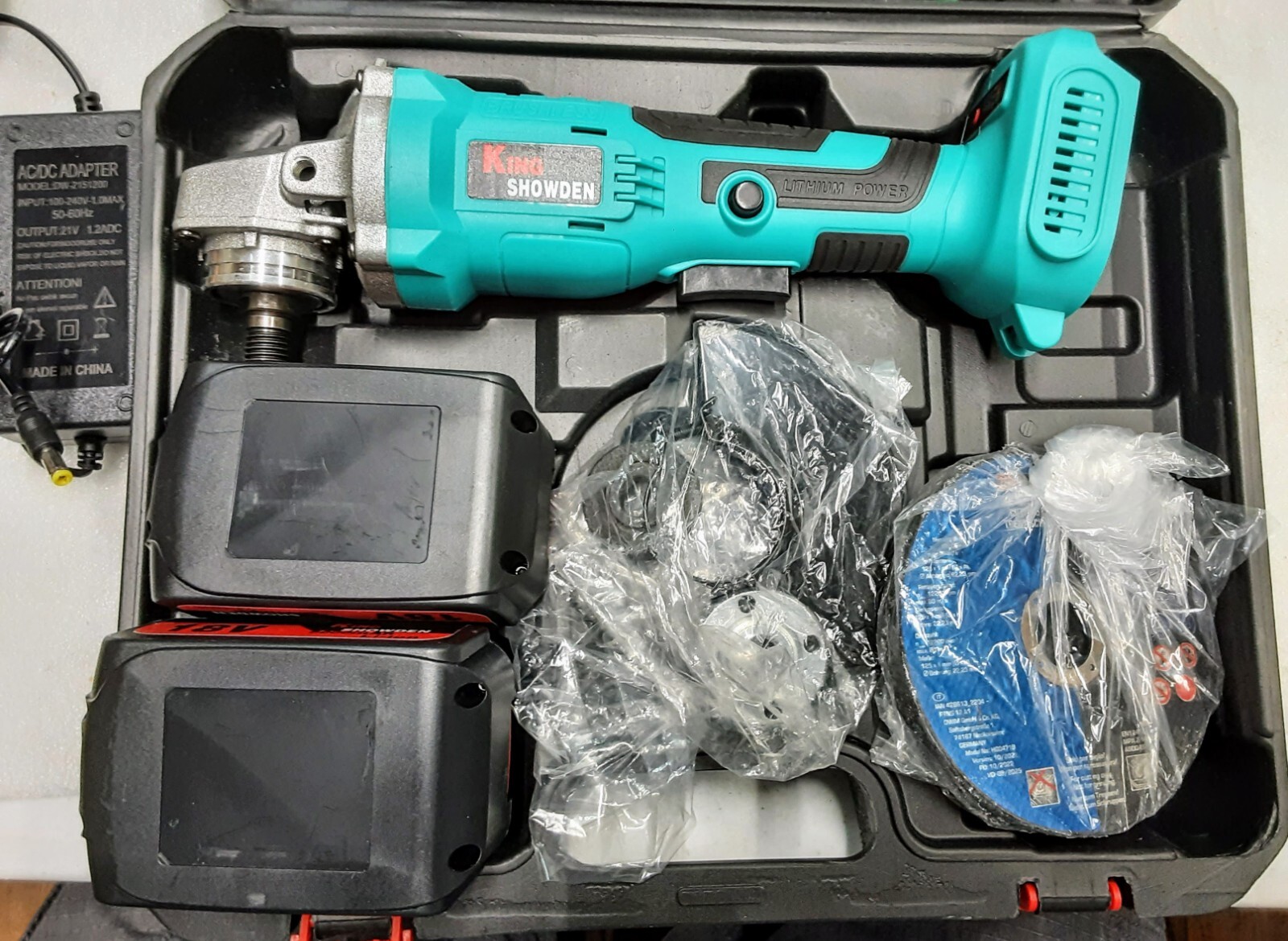 Cordless Angle Grinder Set, 18V Electric Cut-Off Tool/Grinder with 2 Pack 5.0Ah
