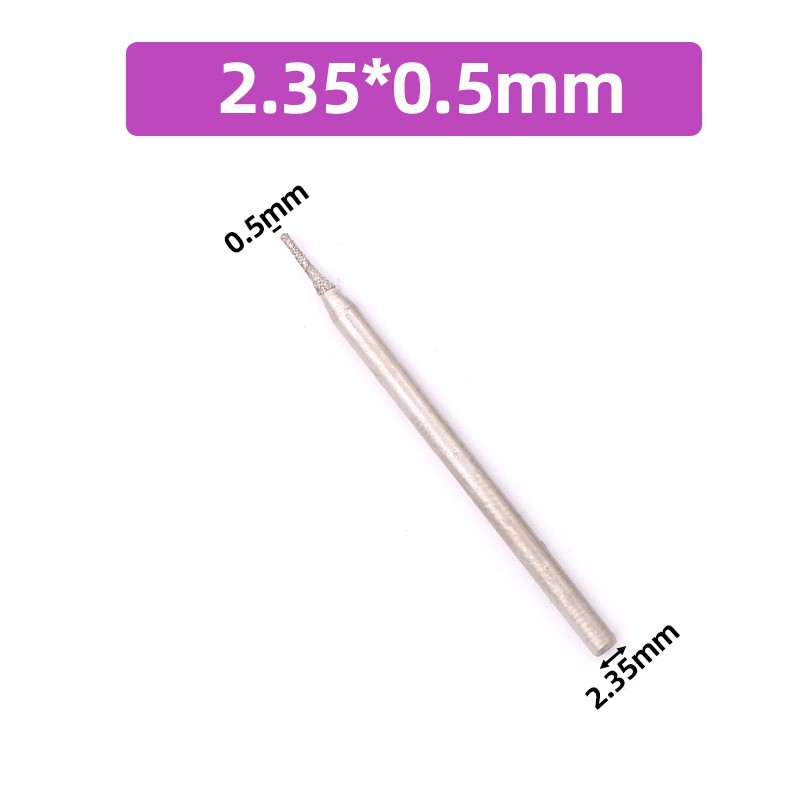 2.35mm/3mm Shank Cylinder Diamond Burr Grinding Engraving Rotary Bits for Dremel