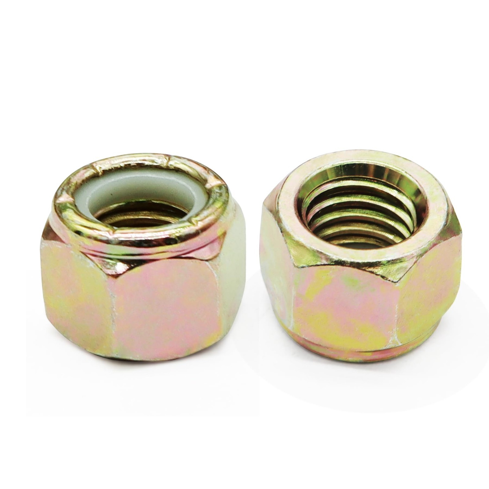 Grade 8 Coarse Lock 1/2&Prime;-13, 0.5 inches diameter, 0.6 height, Yellow