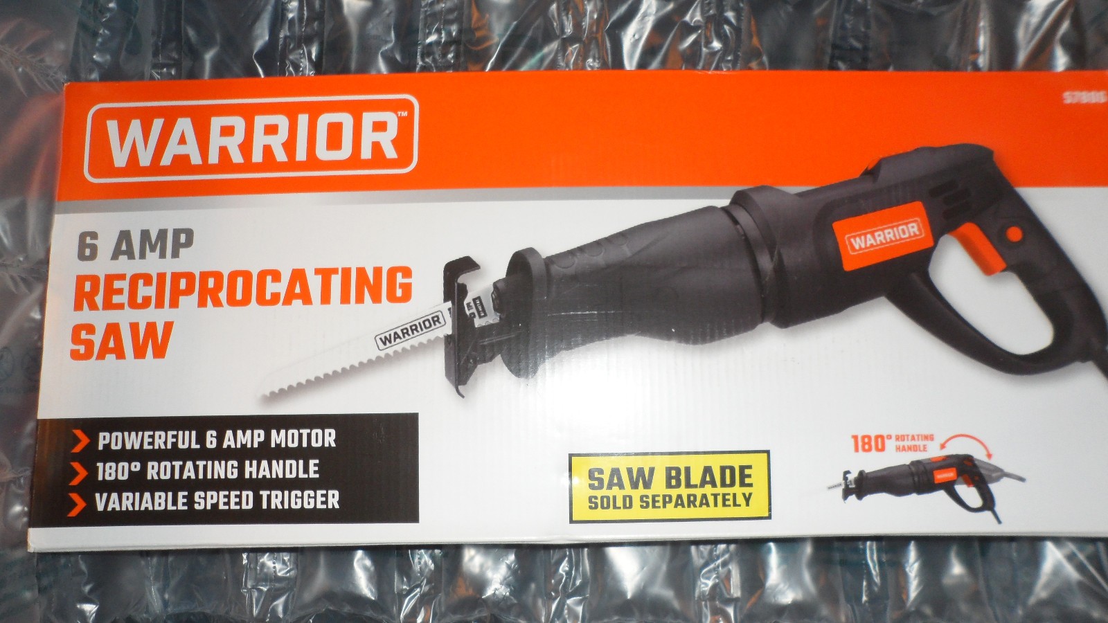 WARRIOR 6 Amp Rotating Handle Variable Speed Reciprocating Saw New In Box