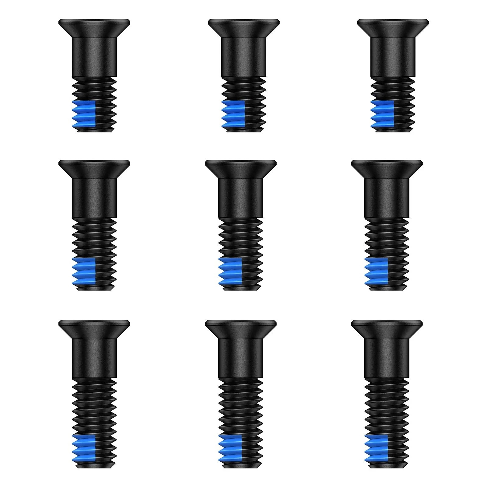 Vstranics 9Pcs Red Dot Screw Kit M4 Screws 6mm x 9.8mm/11.3mm/12.8mm, Silver