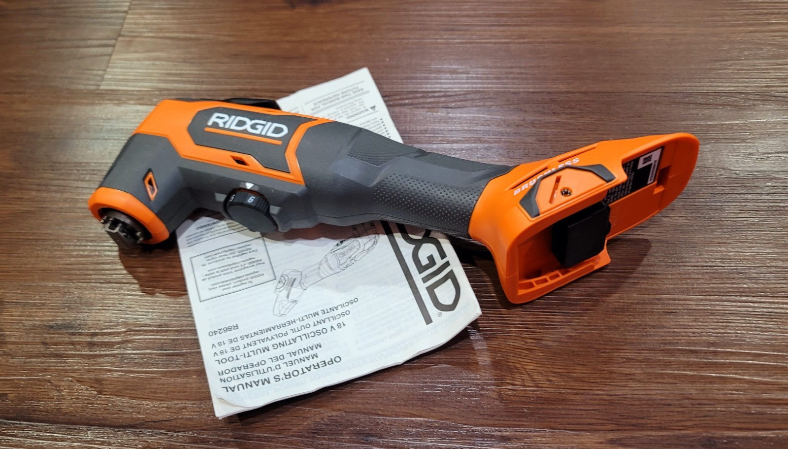 RIDGID R86240 18V Lithium-Ion Brushless Cordless Oscillating Multi-Tool