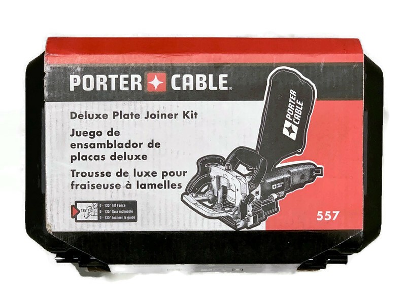 PORTER CABLE 557 Deluxe Electric Corded Plate Joiner Kit, 7 Amp 3-3/8 inch