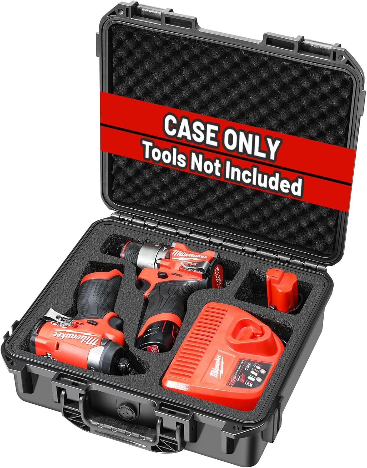Case for Milwaukee M12 Impact Driver & Drill Set – Waterproof Tool Box with Remo