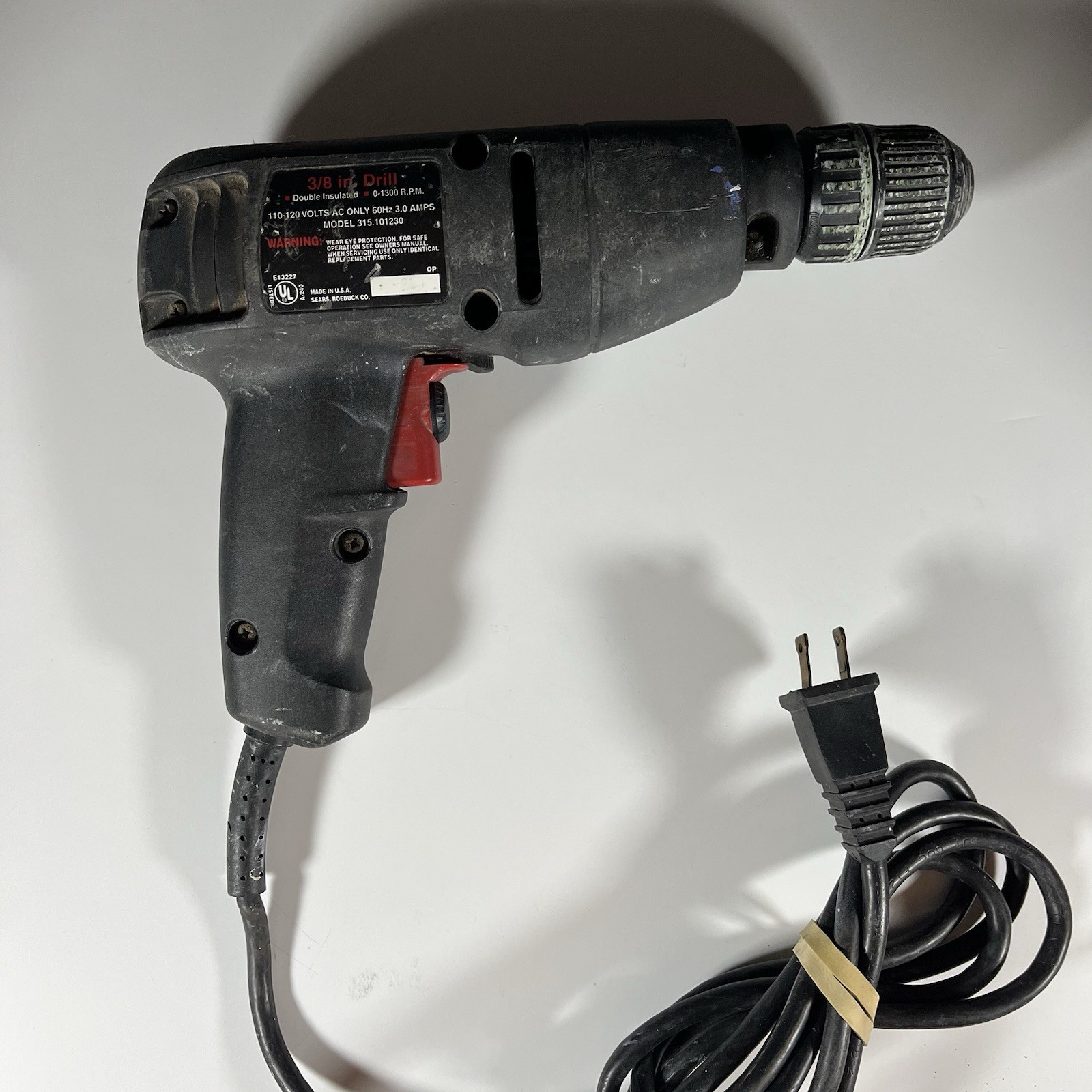 Vintage Sears Craftsman Variable Speed Reversible 3/8 Inch Drill #315.101230
