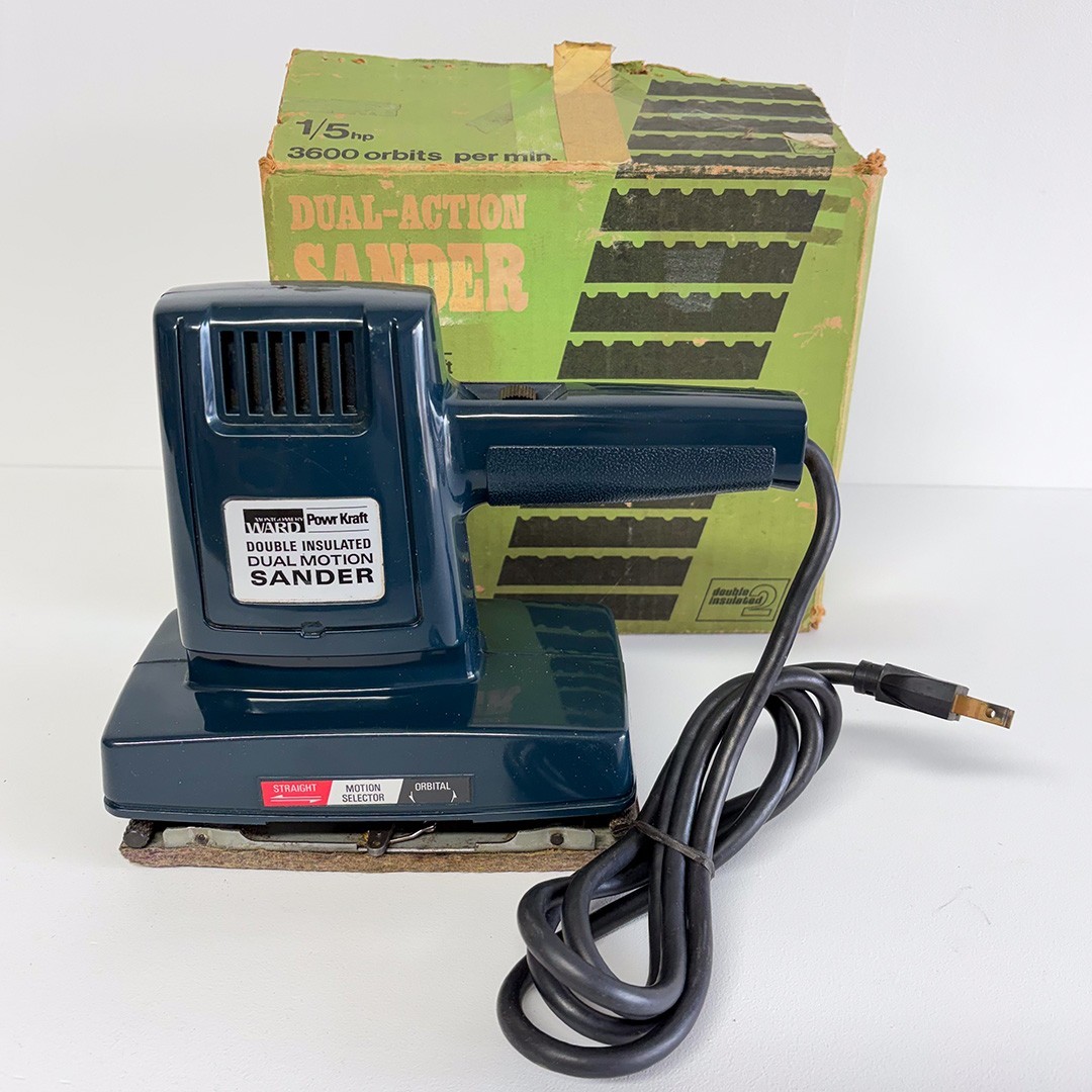 Vintage Montgomery Ward Powr Kraft Dual-Action Sander Model TPC8160A WORKS!