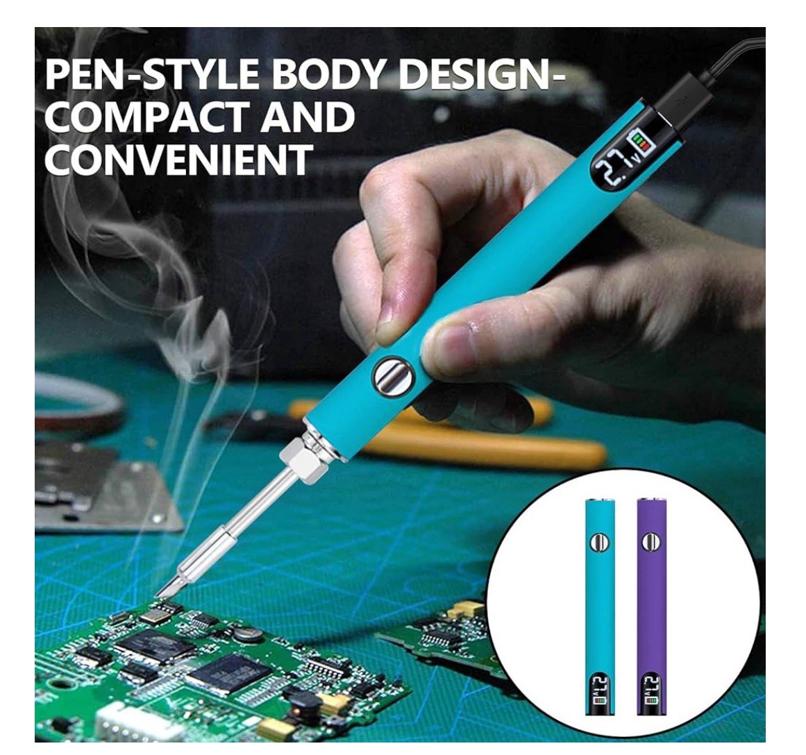 650mAh Welding Battery Pen Wireless Electric Soldering Tool USB US stock 2 pack