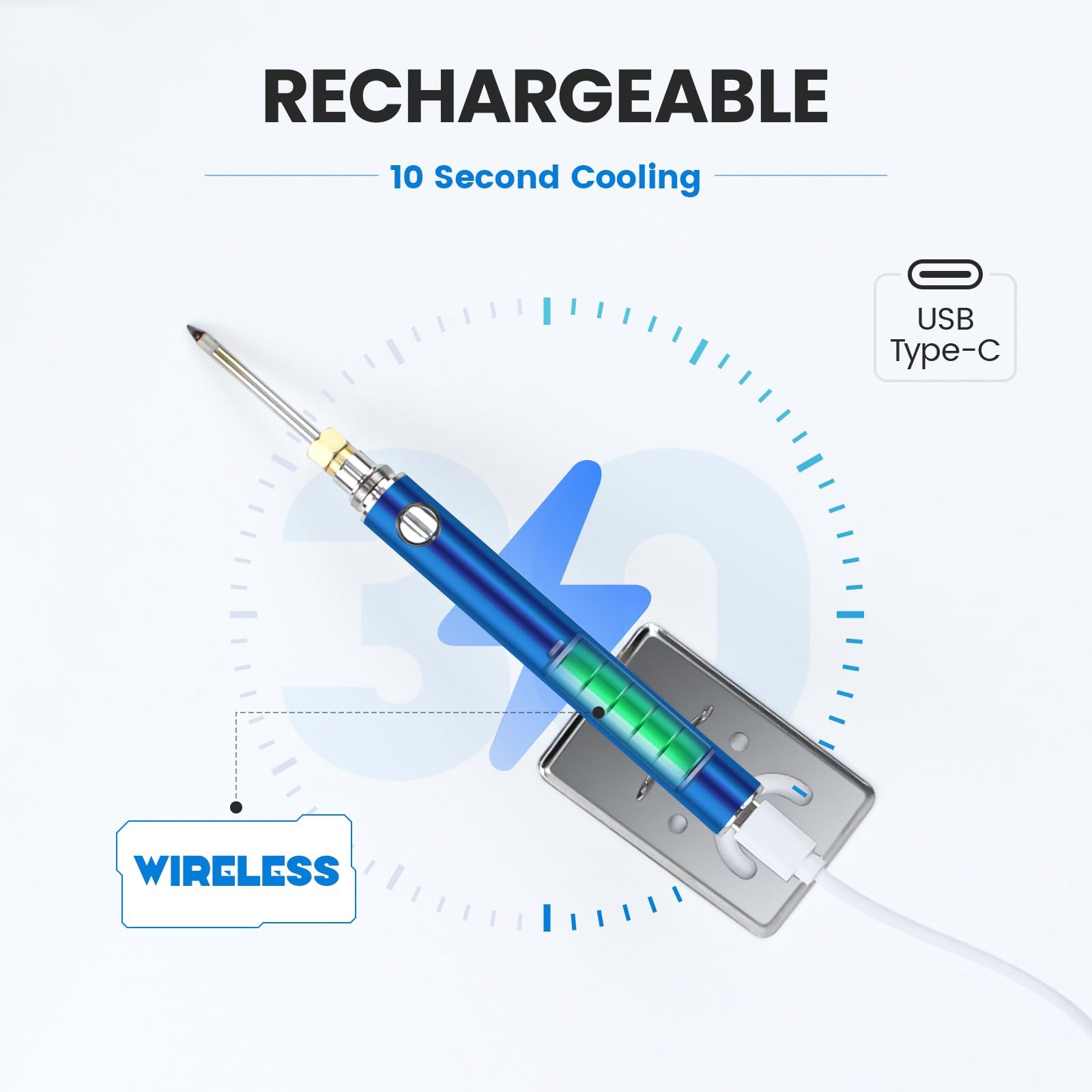 Cordless Soldering Iron Kit Wireless Electric Gun Pen 1100mAh Rechargeable