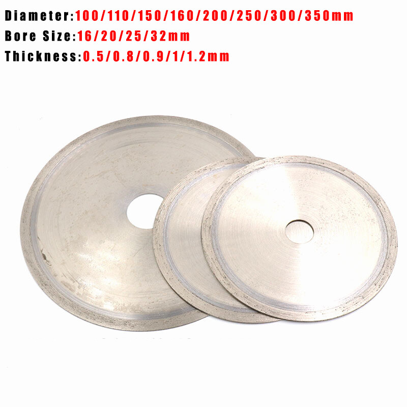 Sintered Diamond Cutting Disc Saw Blade Cutter for Glass Jewelry 100mm – 350mm