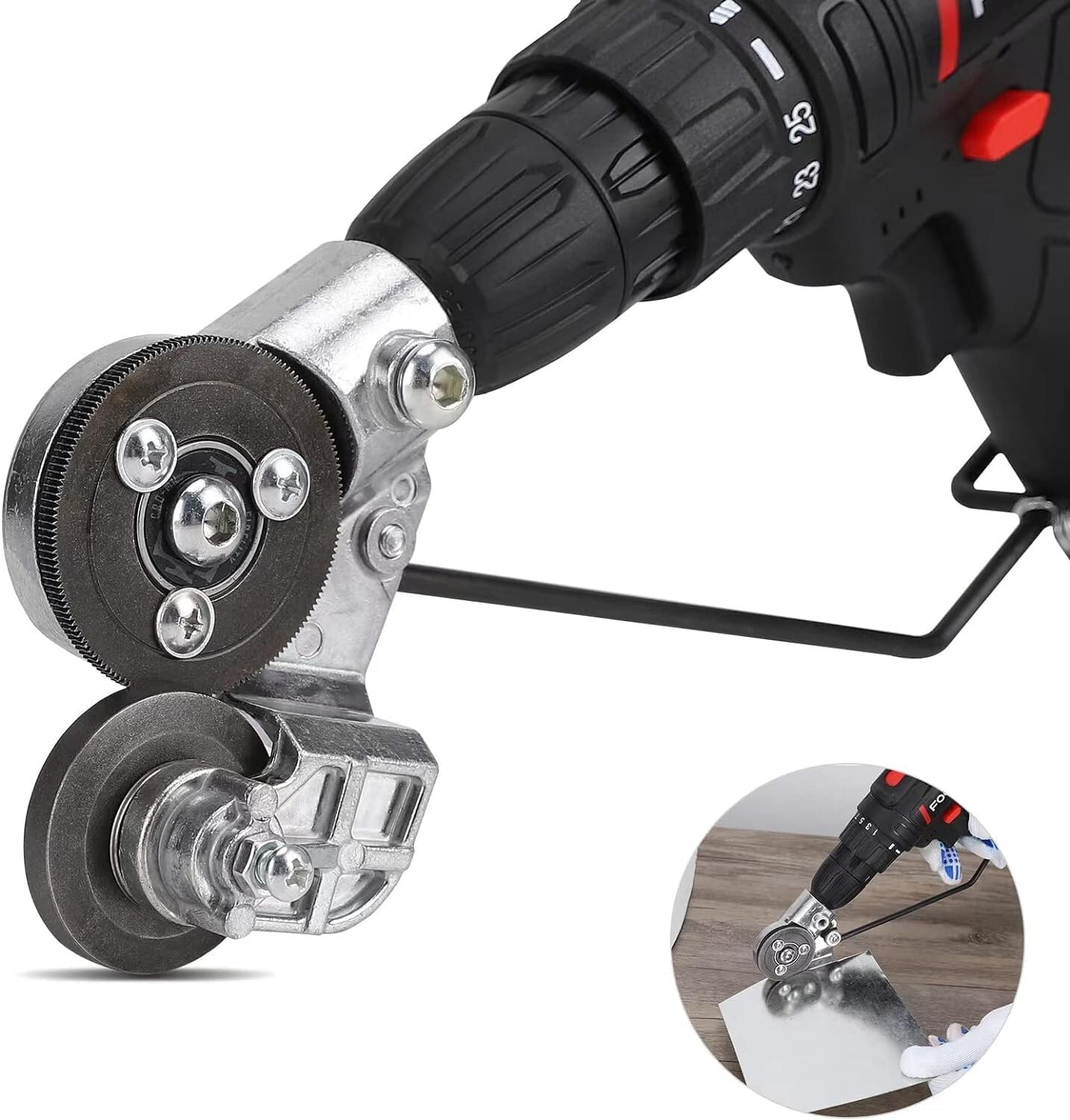 Dirnatel Enhanced Electric Plate Cutter Attachment – High-Speed Metal Cutting