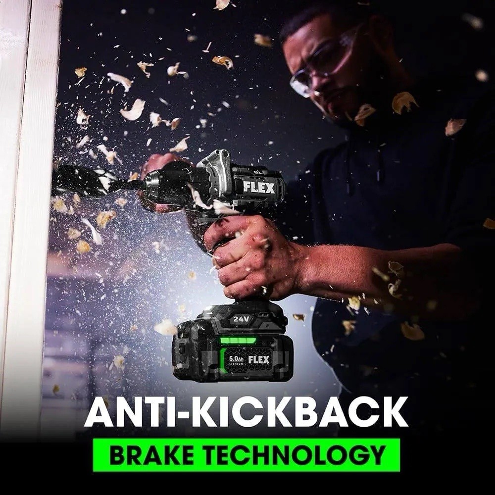 FLEX 24V 1/2-IN 2 SPEED BRUSHLESS DRILL WITH TURBO MODE KIT (FX1171T-2B)