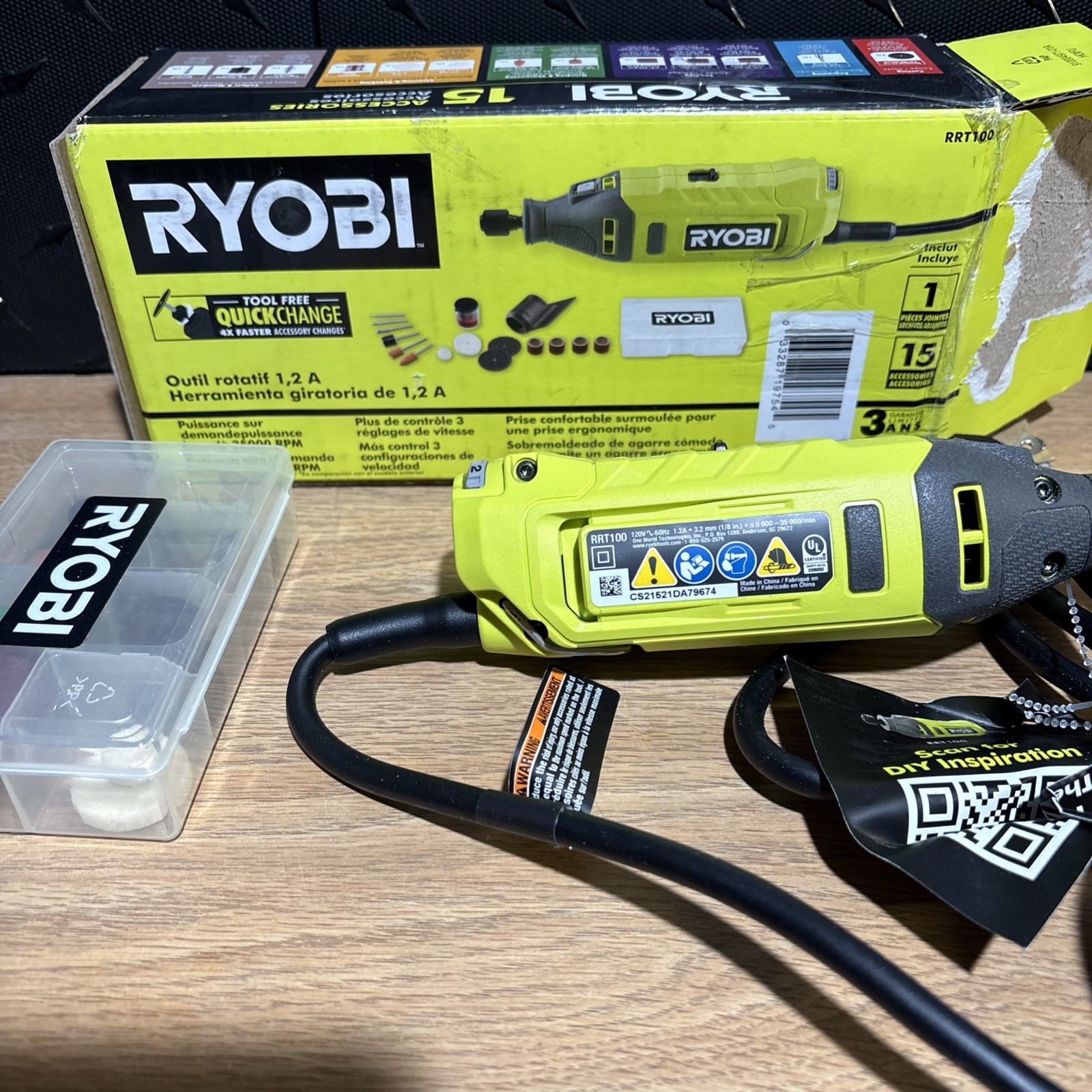 Ryobi RRT100 35000 RPM Rotary Tool Kit