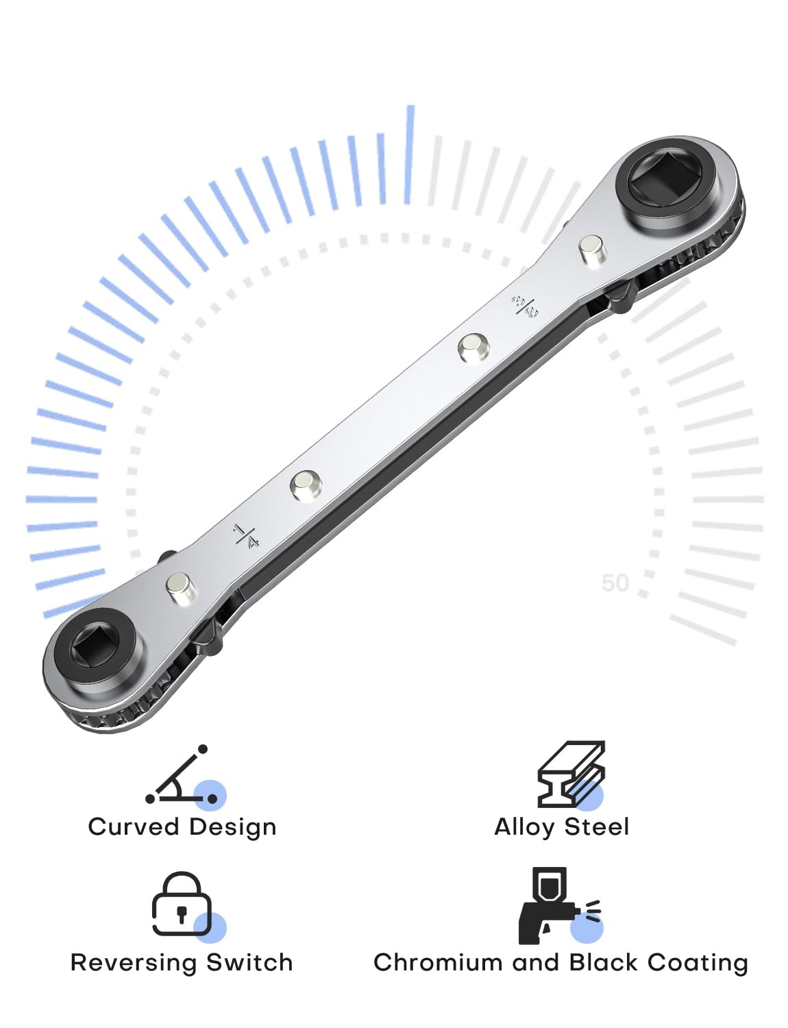 HVAC Service Wrench, Refrigeration Ratcheting Wrench 3/8” 1/4” 5/16 » 3/16 » …