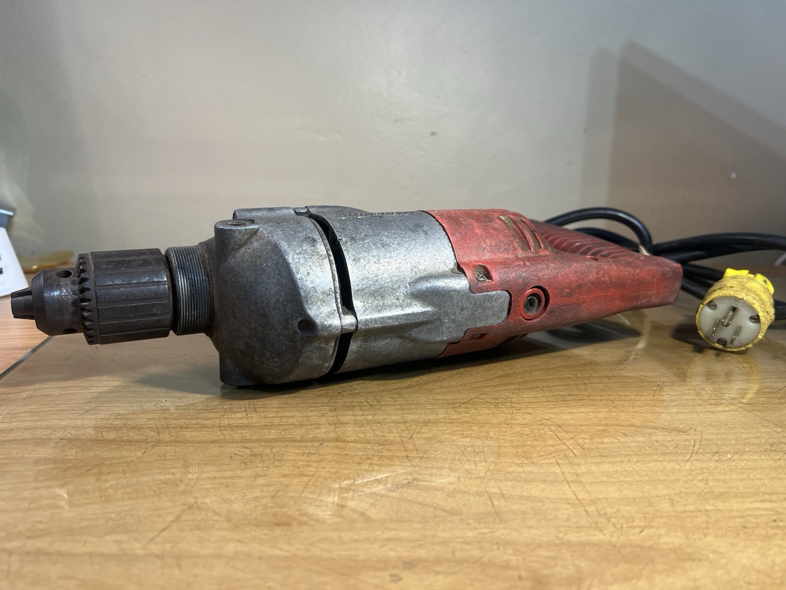 Vintage Milwaukee 1800 RPM Heavy Duty D-Handle Electric Drill 120V Tested
