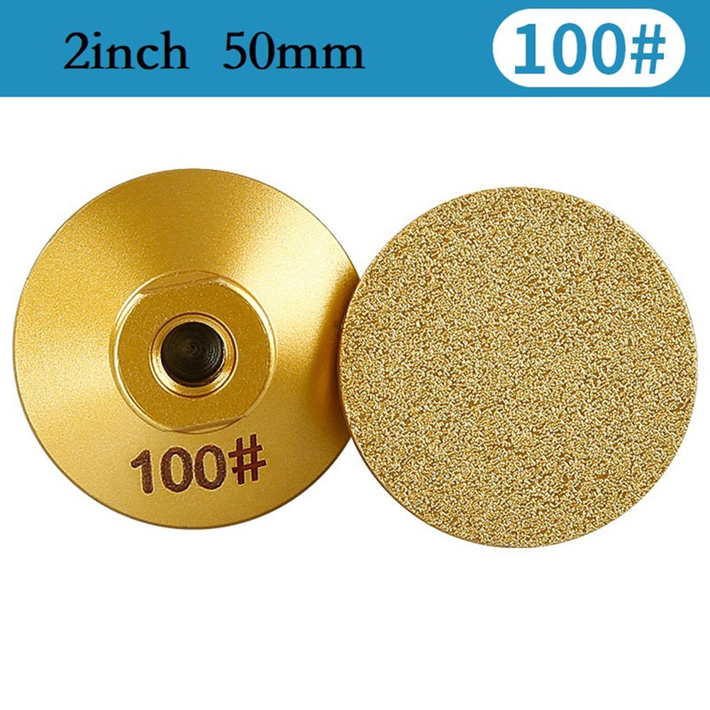 M10 Thread Brazed Flat Grinding Wheel 50mm Diamond Head for Concrete and Quartz