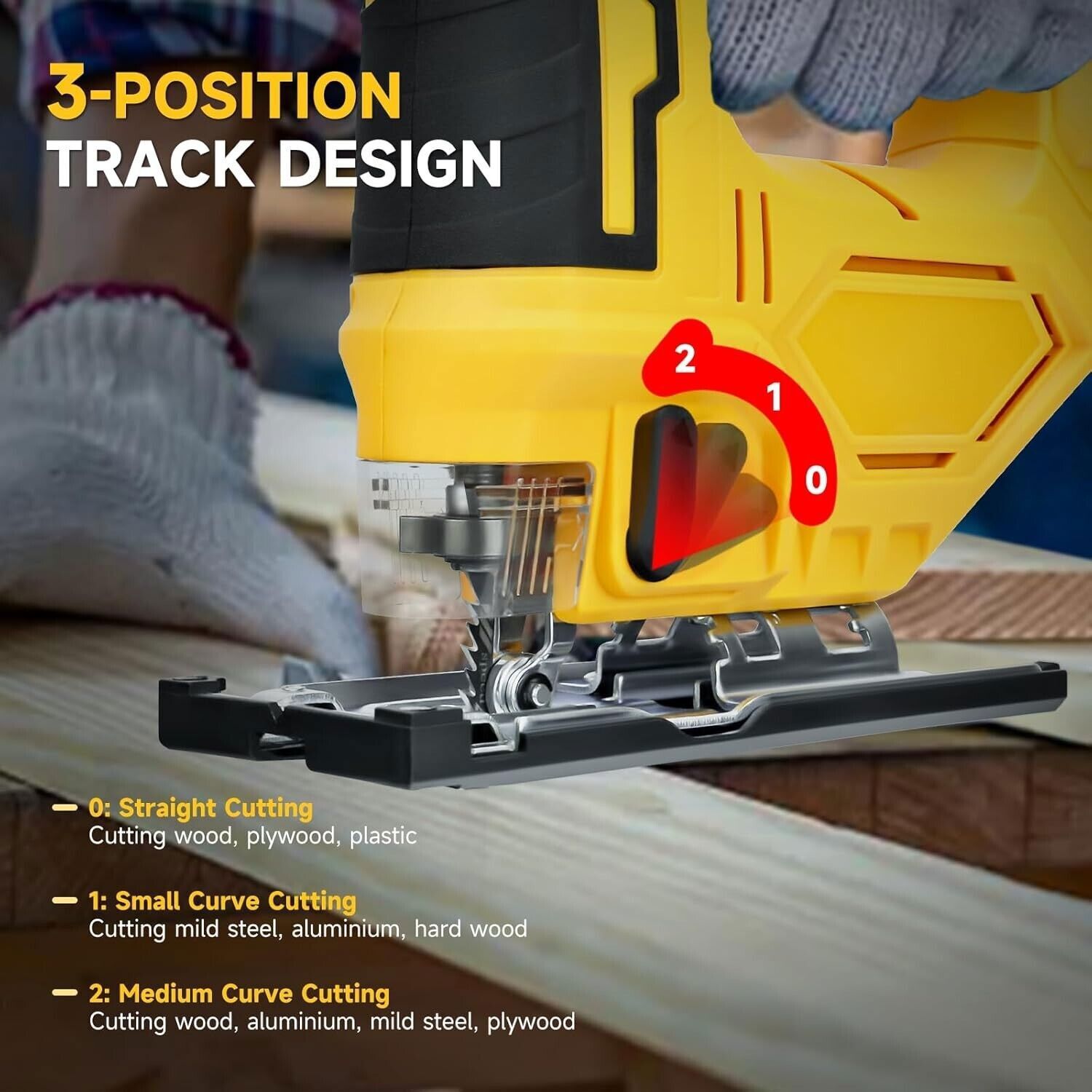 Jig saw compatible For Dewalt 20V Battery Cordless Jigsaw with LED Work Light