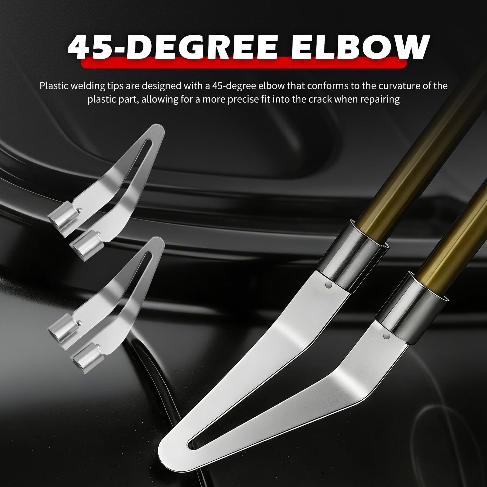 4PCS Plastic Welding Tips Kit,Stainless Steel Plastic Welder Tip by Plastics Wel