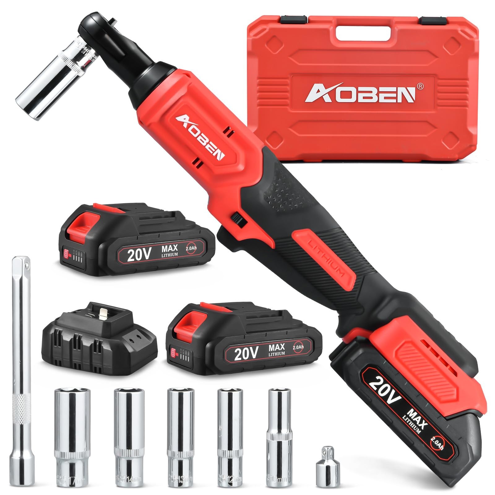 20V Cordless Ratchet Wrench 3 8 Inch Electric Power Tool 60 Ft lbs Brushless Mot