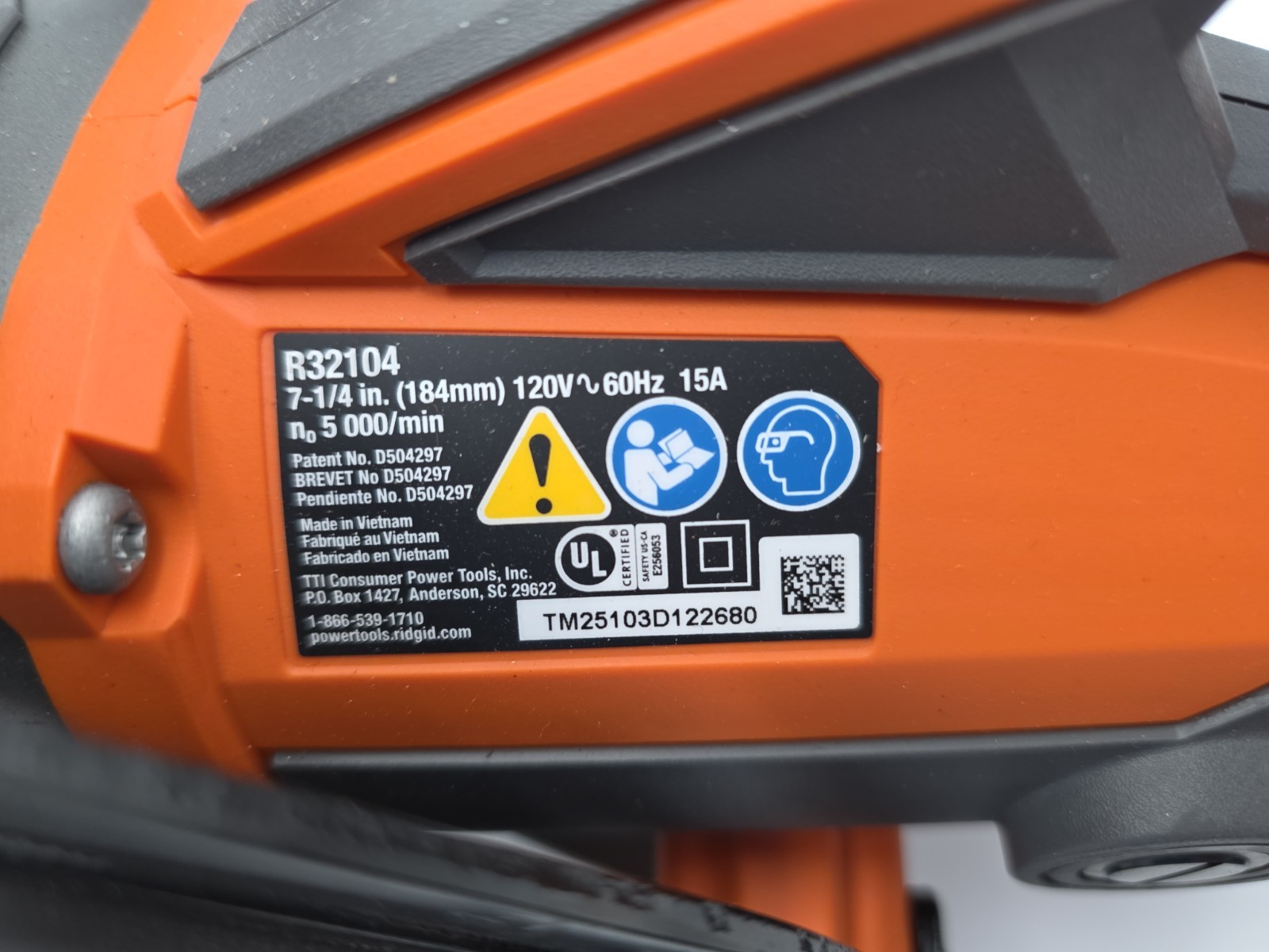 RIDGID R32104 7-1/4&Prime; Worm Drive Circular Saw 15 Amp THRUCOOL New Open Box