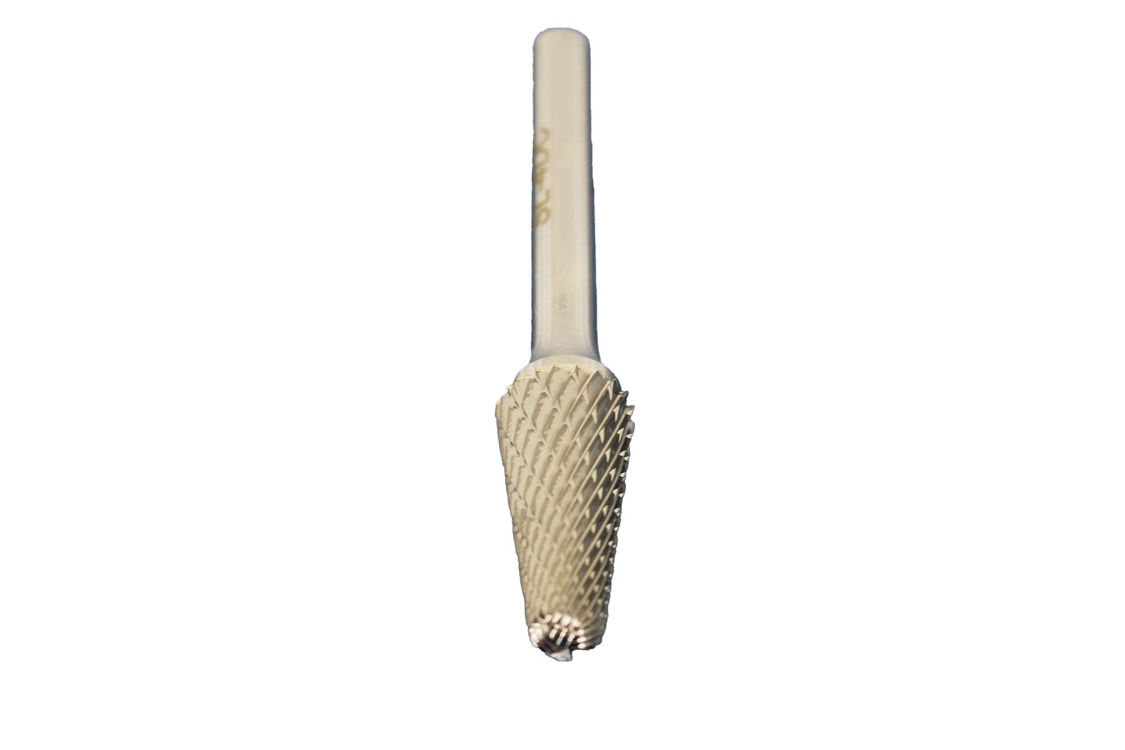 TEMO SL-4 Double Cut CARBIDE BURR File, 1/2&Prime; 14deg Cone, 1/4&Prime; D 2&Prime; L Shank