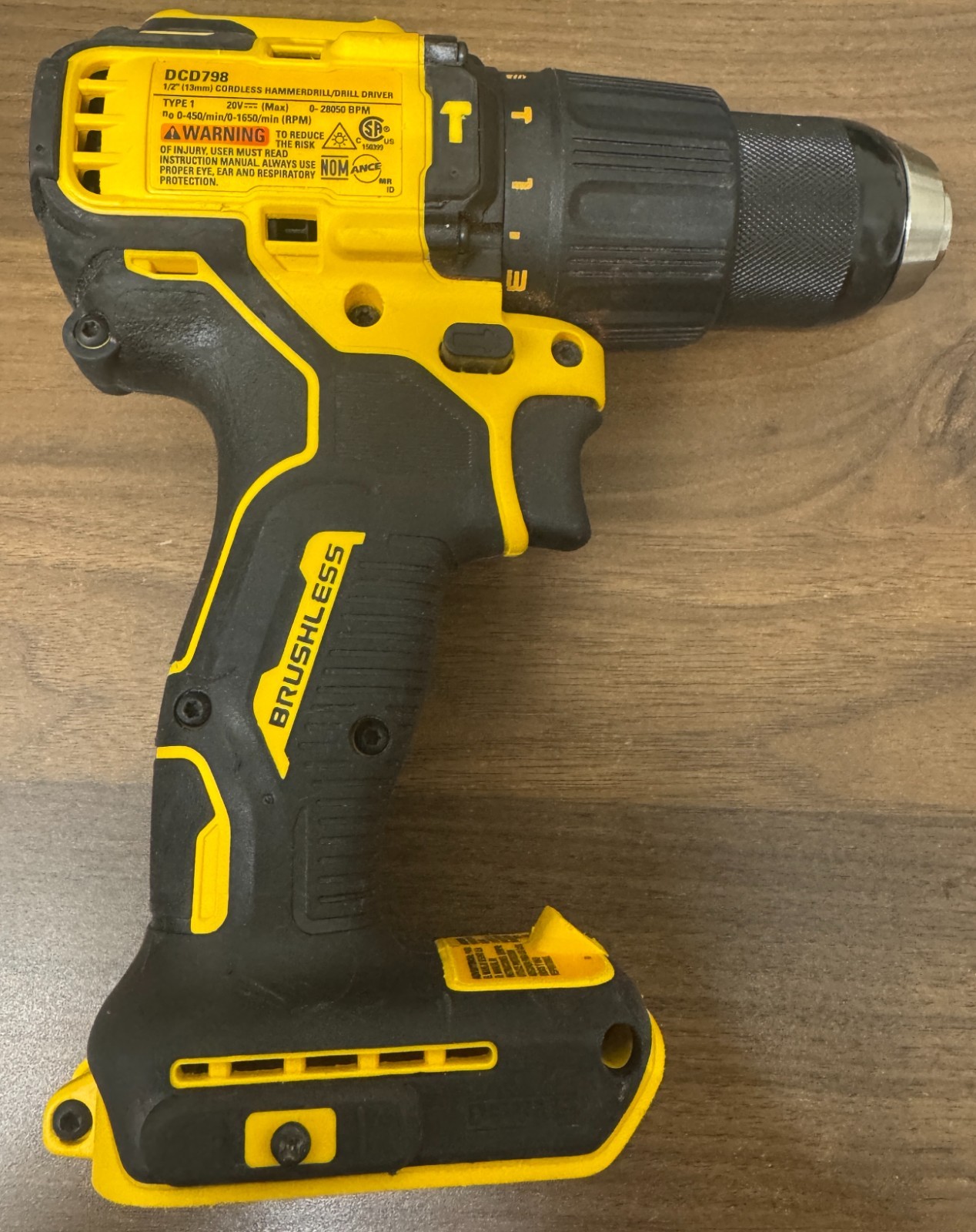 Dewalt DCD798 20V Brushless 1/2&Prime; Hammer Drill/Drill Driver