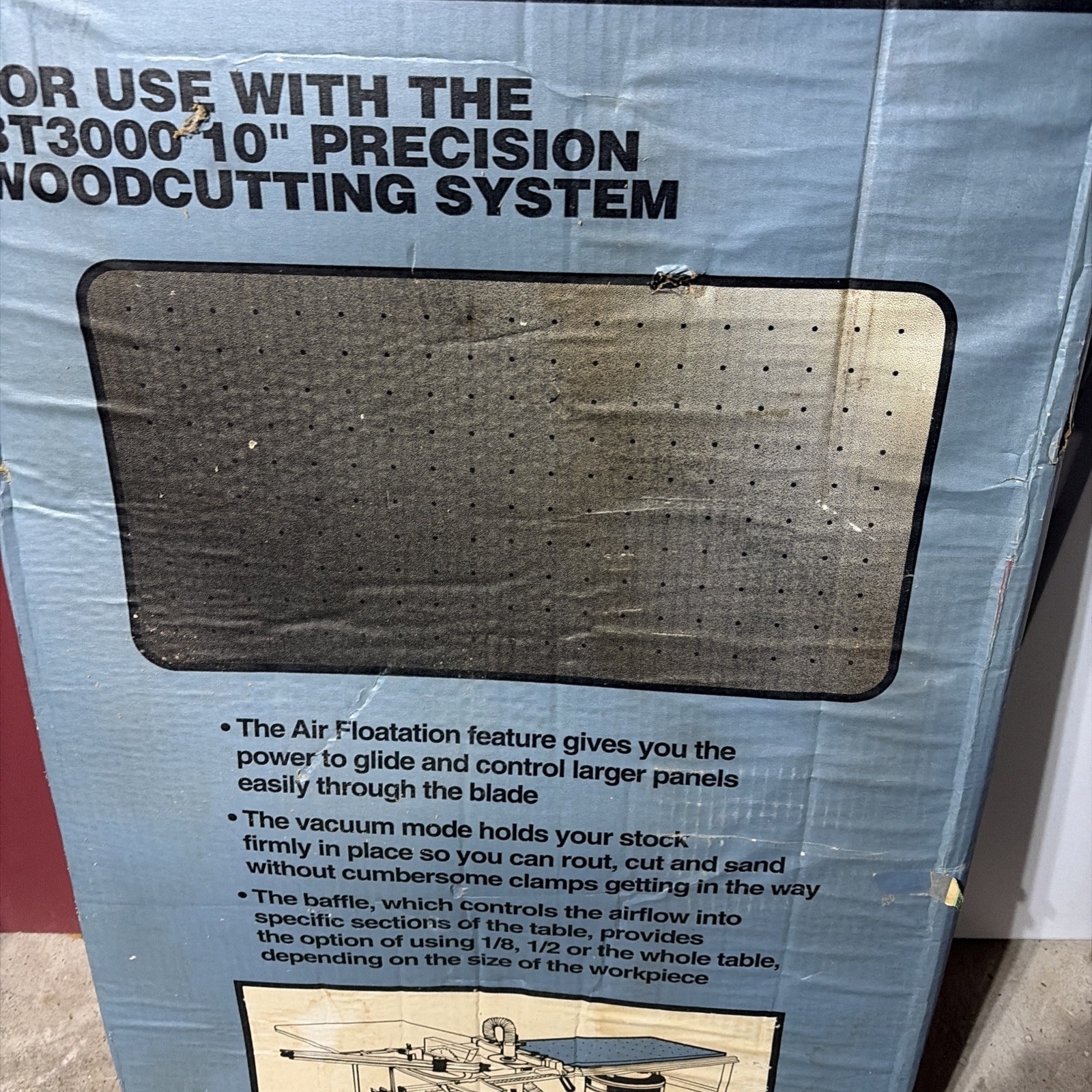 OEM Ryobi BT3000 Air Flotation Vacuum Clamp System part #4730320 New (floor)