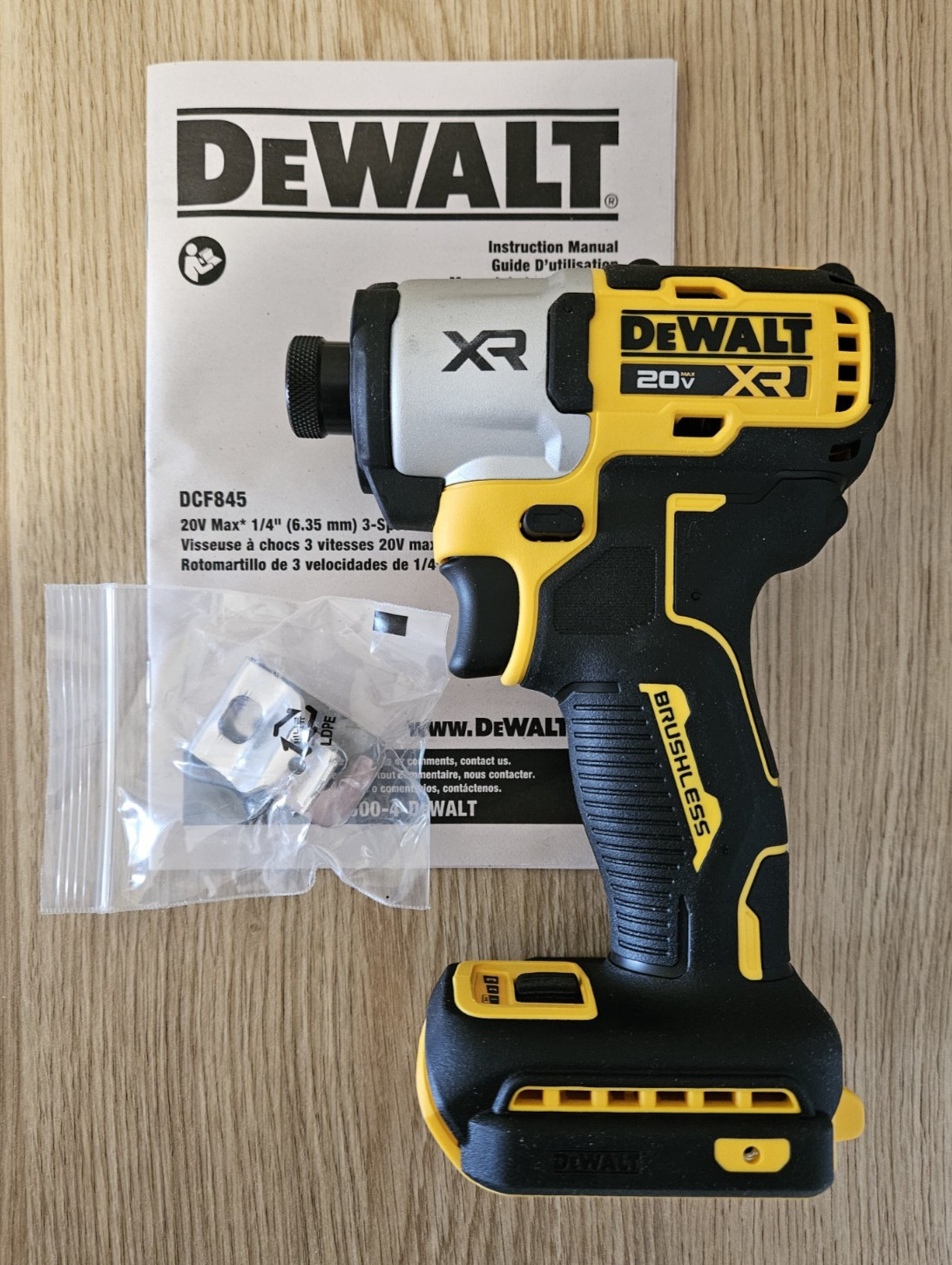 NEW DeWALT 20V Max Brushless 3-Speed 1/4&Prime; Impact Driver DCF845B