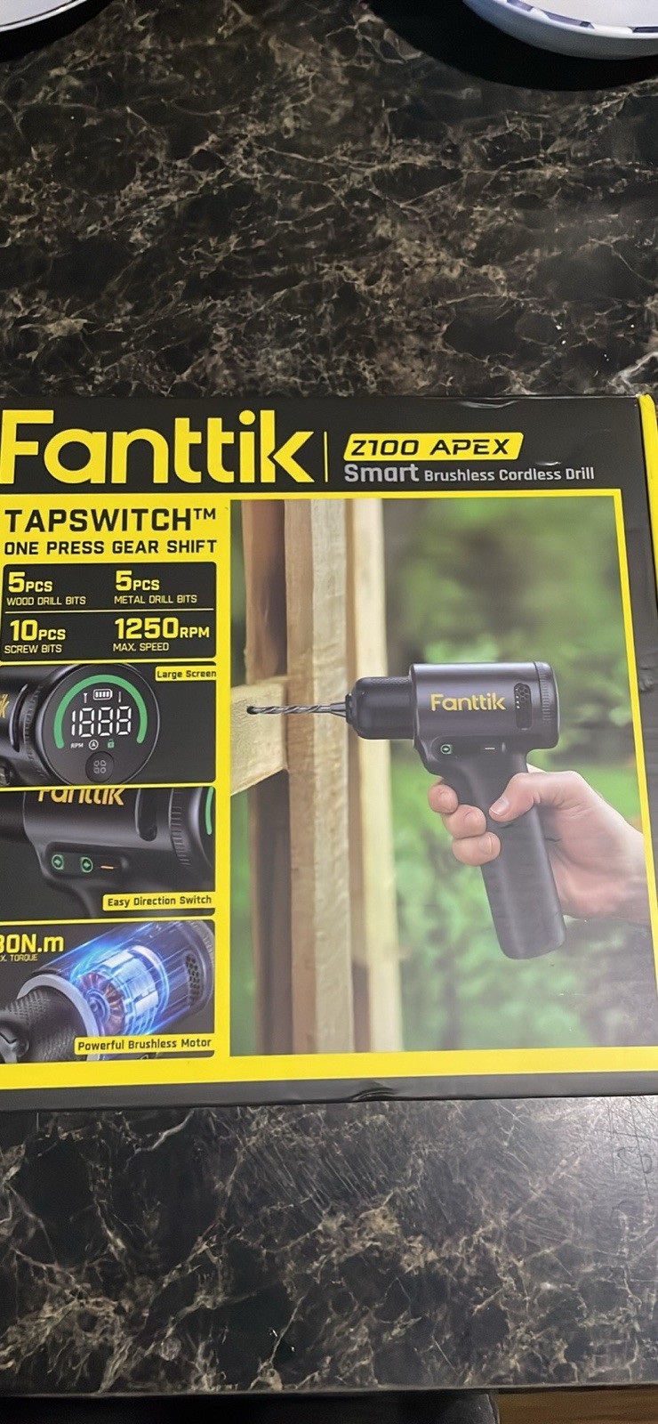 Fanttik Z100 Apex Smart Brushless Cordless Drill 1250RPM with 20 PCS Bits