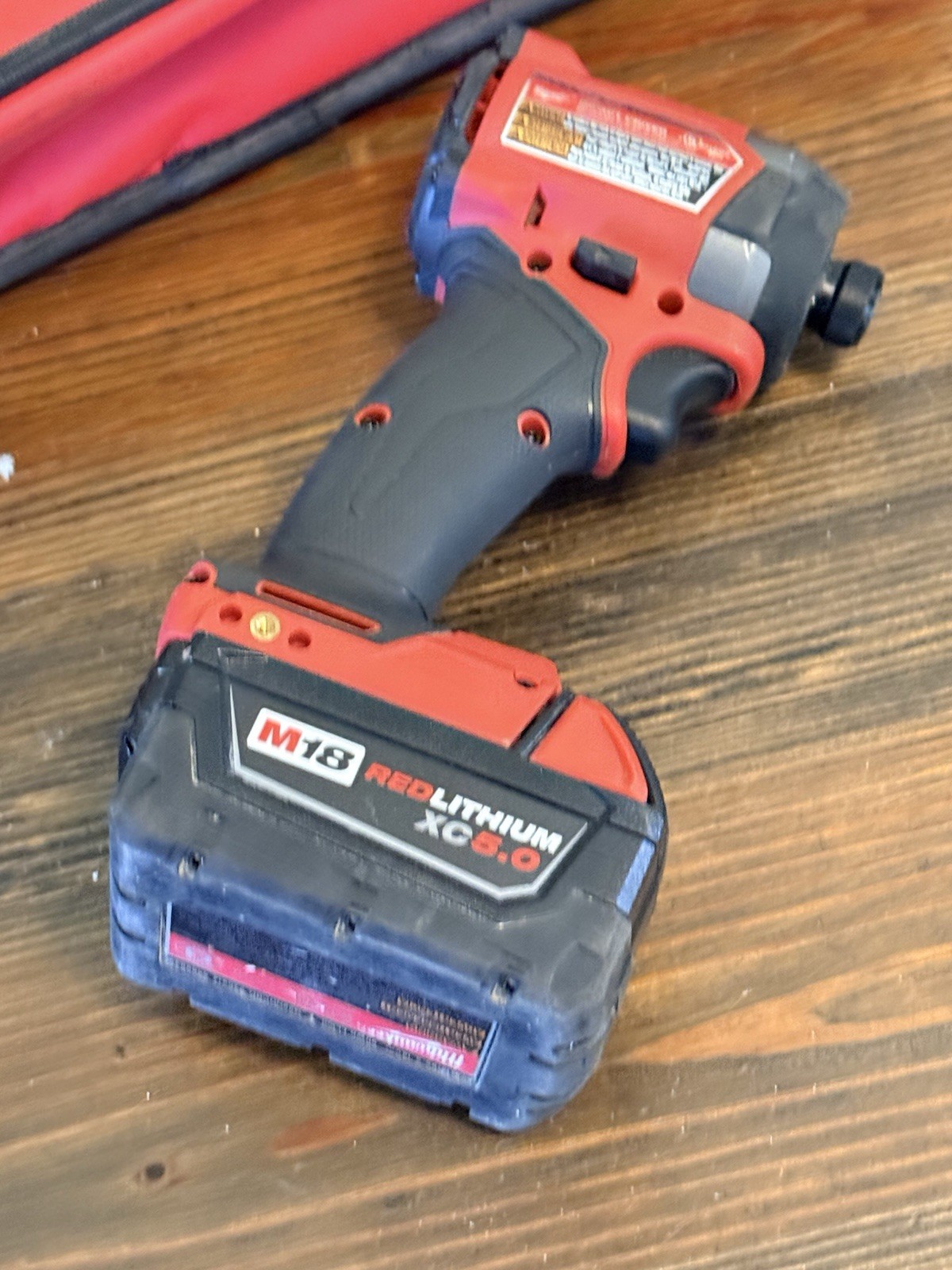 Milwaukee M18 FUEL Impact Driver Tool 2953-20 w/ Battery Lithium XC 5.0 & Case