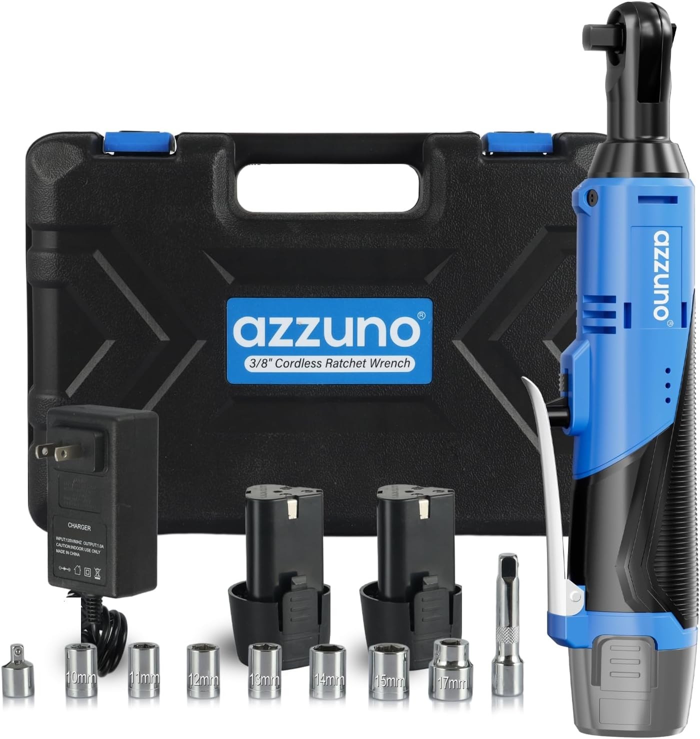 3/8&Prime; Electric Ratchet Wrench Set 30 Ft-lbs Cordless Ratchet Wrench 300 RPM Power