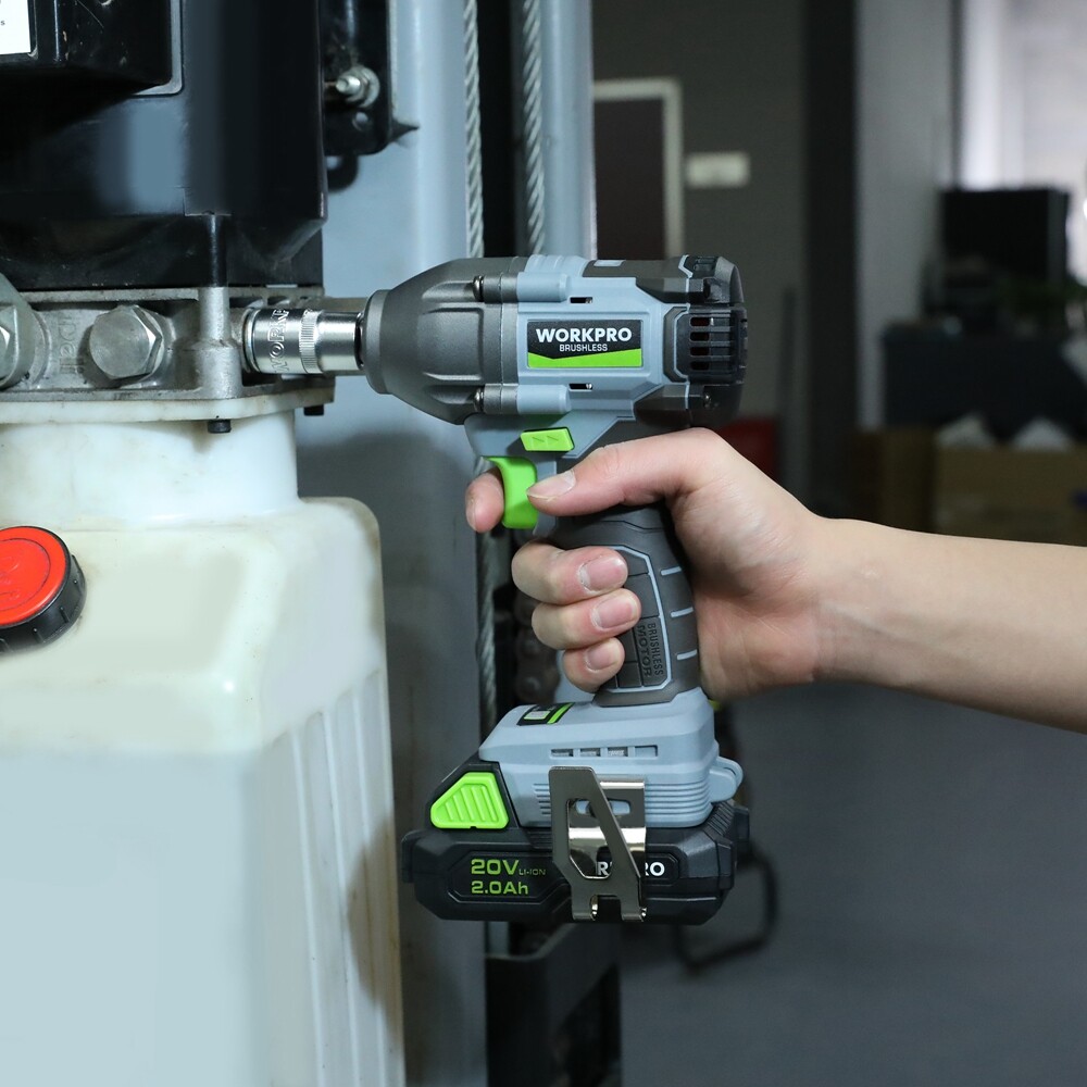 20V Cordless Impact Wrench 1/2&Prime; Brushless High Torque 370 ft-lbs 500Nm w/Charger