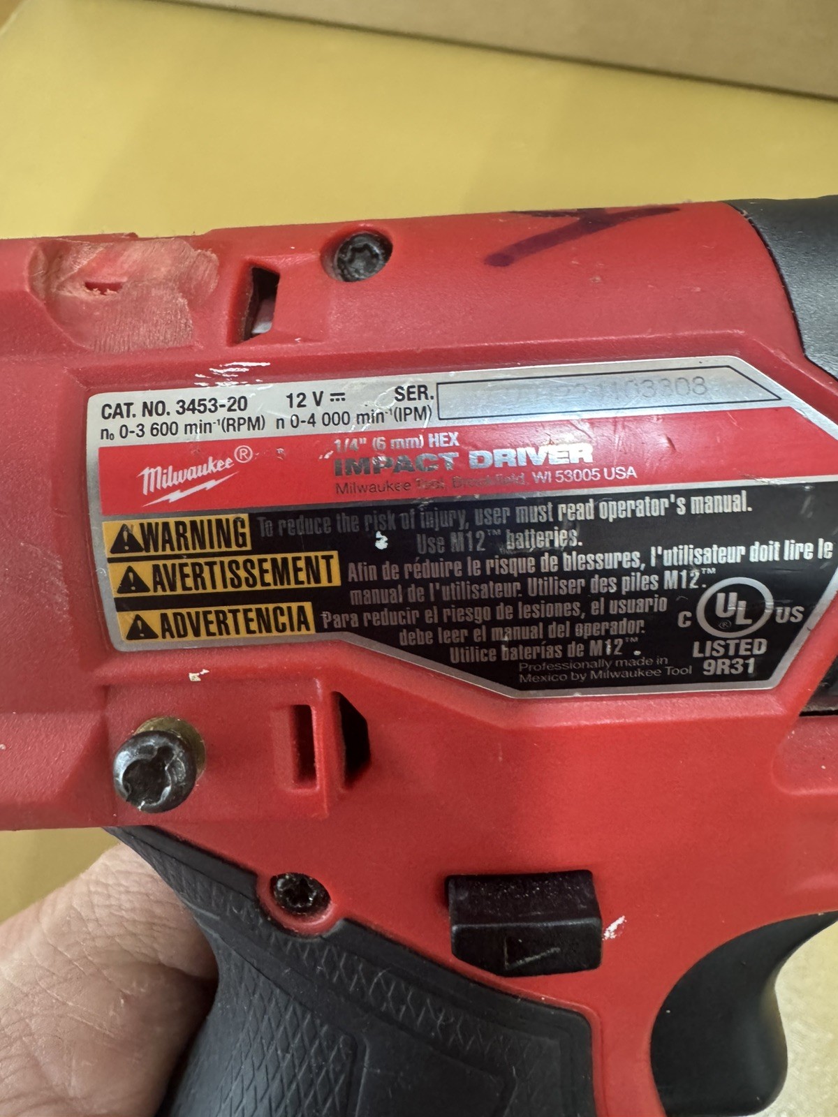 Milwaukee 3453-20 M12 FUEL 1/4&Prime; Hex Impact Driver With 3.0 Battery