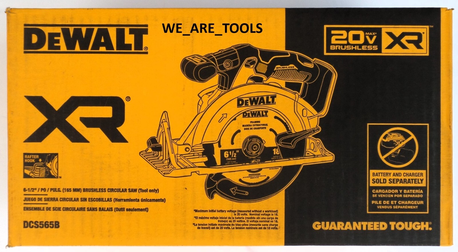Dewalt DCS565B 20 Volt MAX 6-1/2&Prime; Brushless Cordless Circular Saw 20V XR