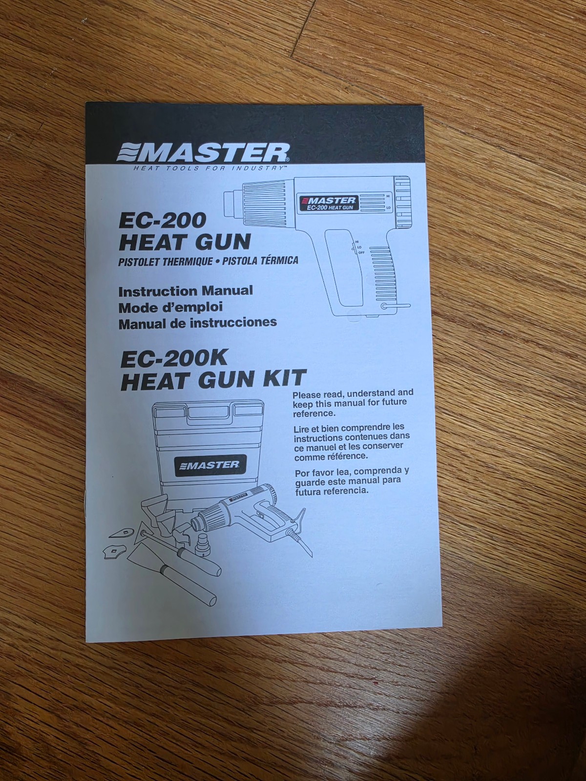 Master Appliance EC-200 Variable Temperature Heat Gun Hot Air Gun 120V 10 Amps