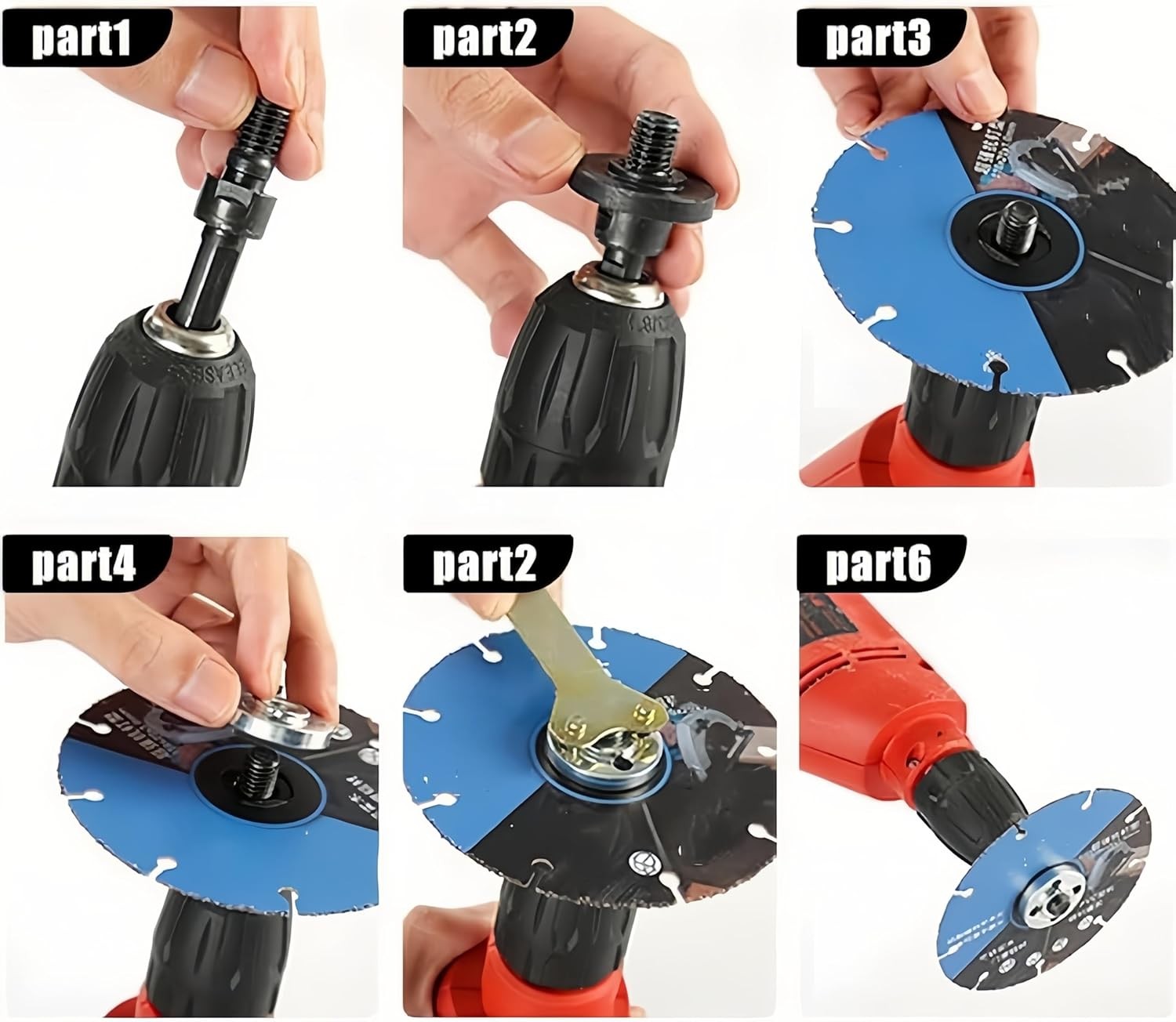 10Pcs 10mm Drill to Angle Grinder Adapter Rod for Cutting Disc Polishing Wheel
